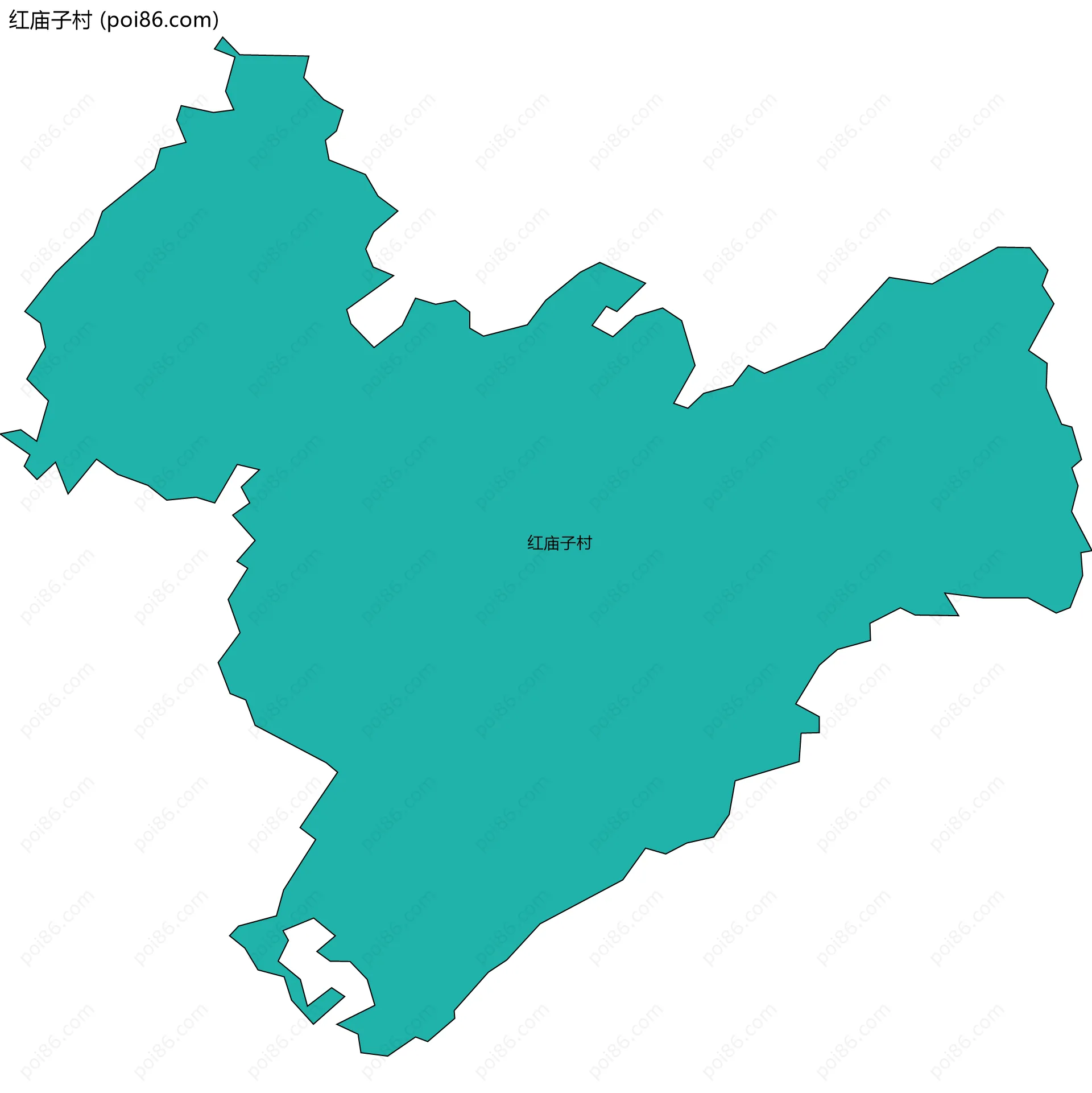 红庙子村边界地图