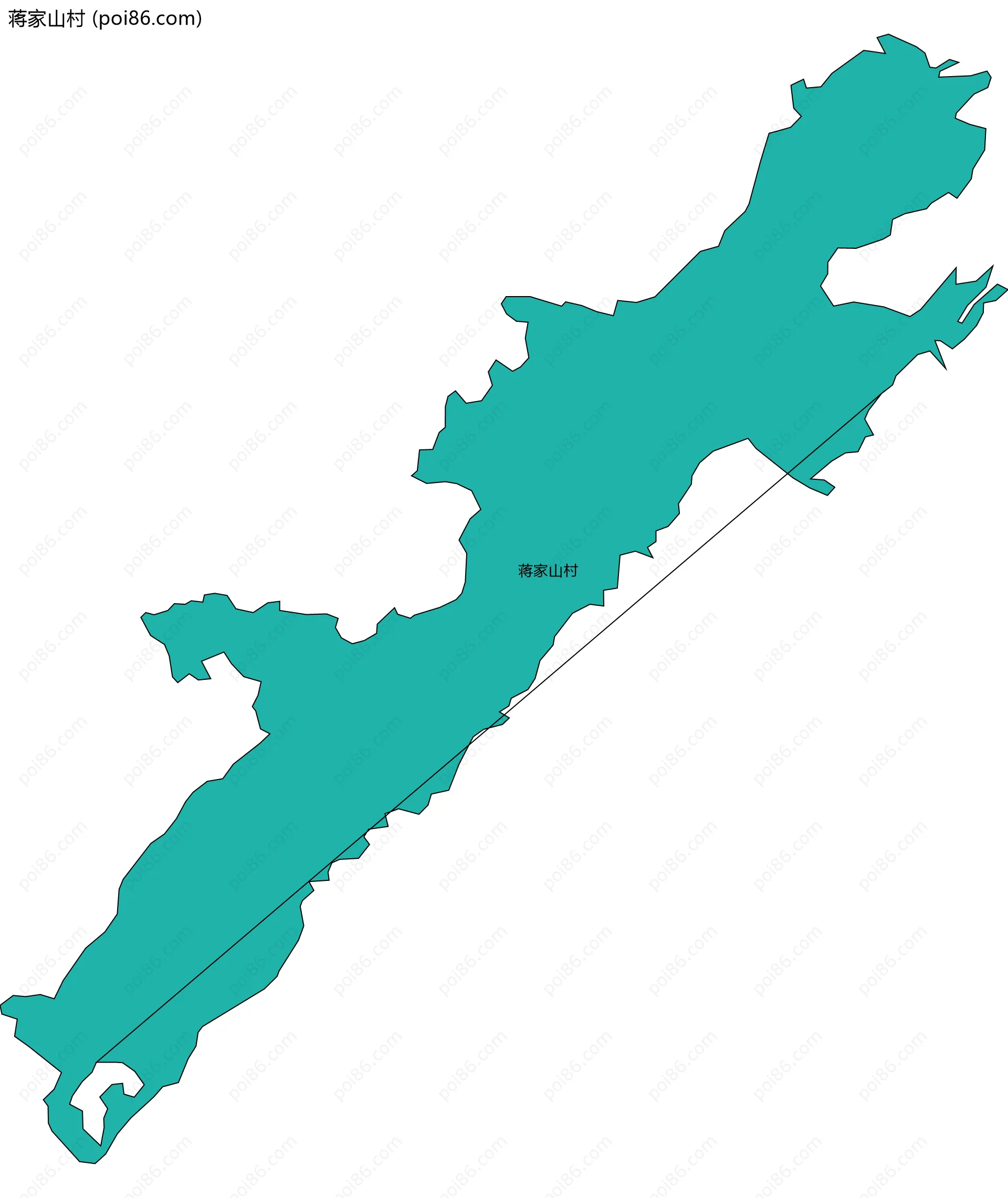 蒋家山村边界地图