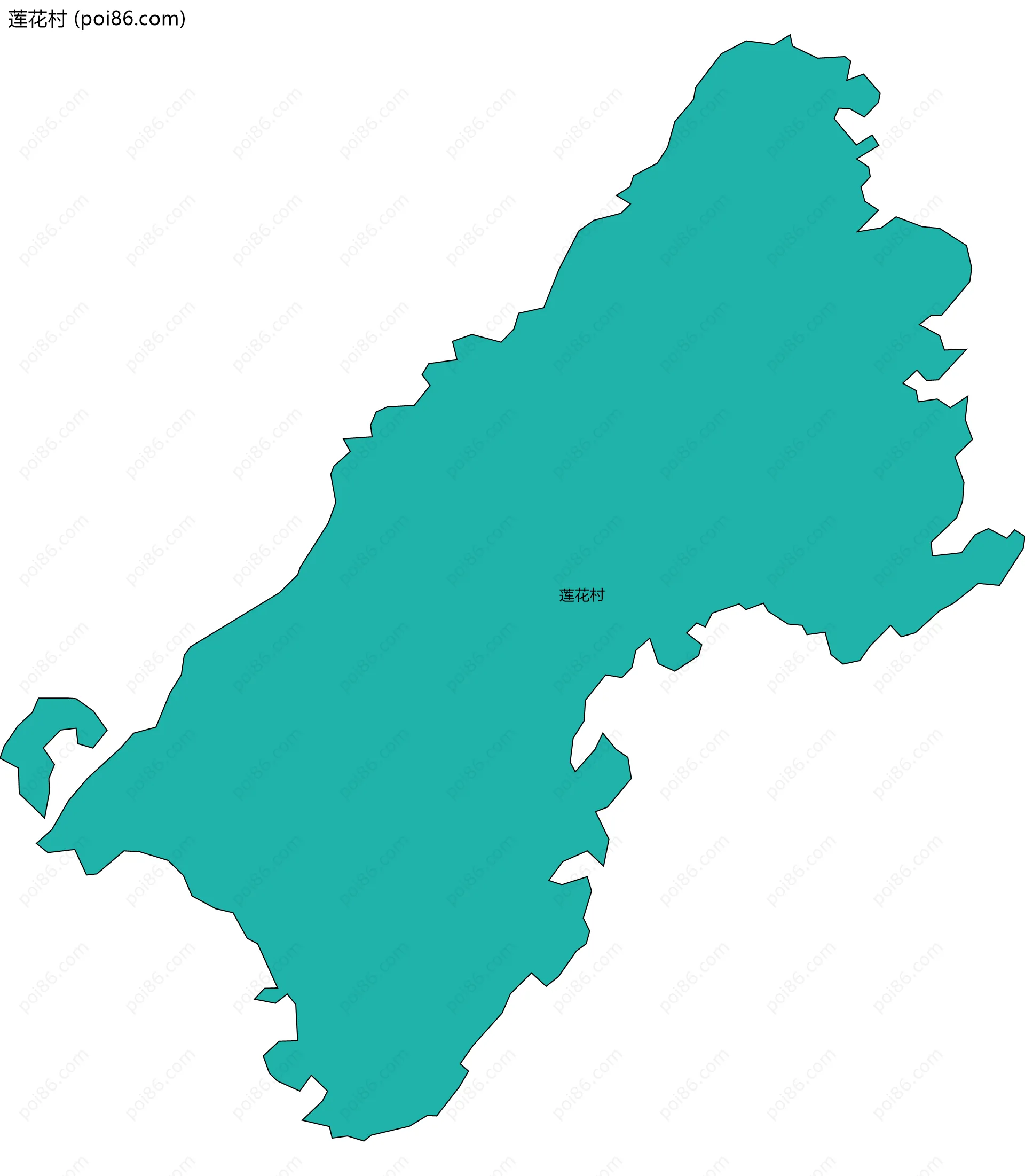 莲花村边界地图