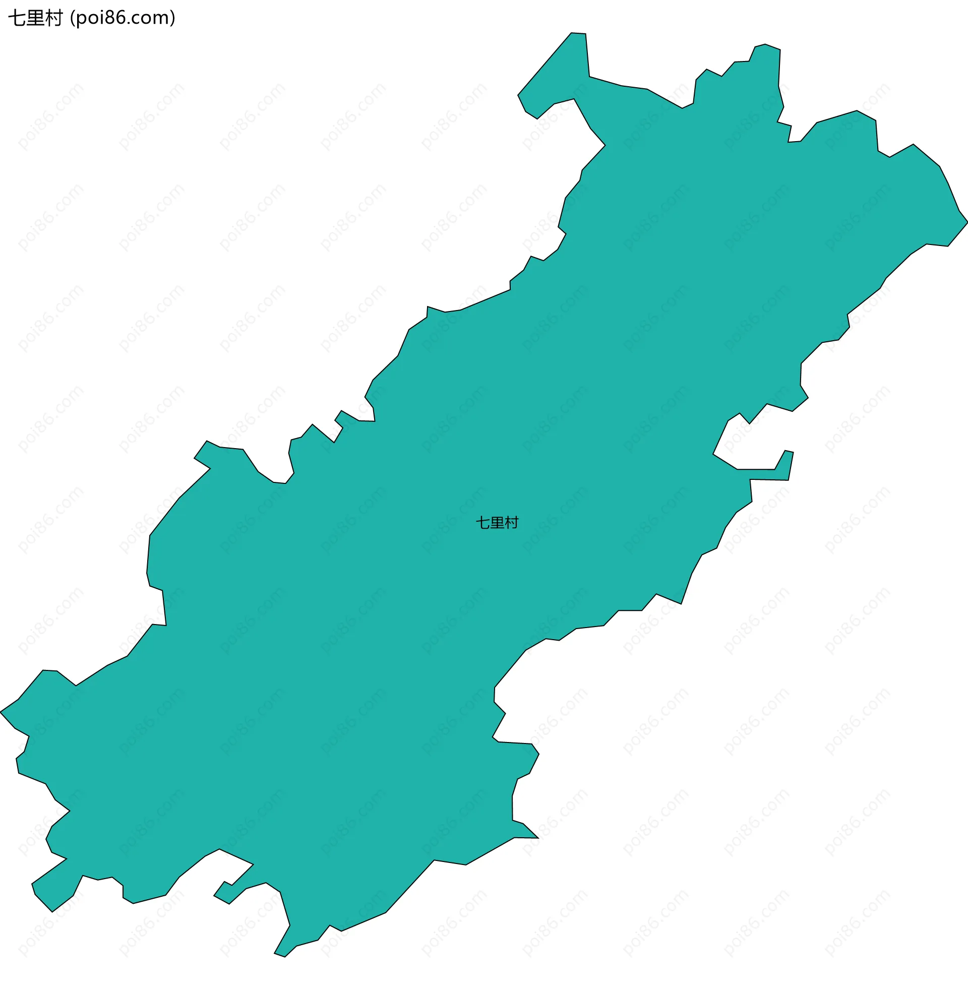 七里村边界地图