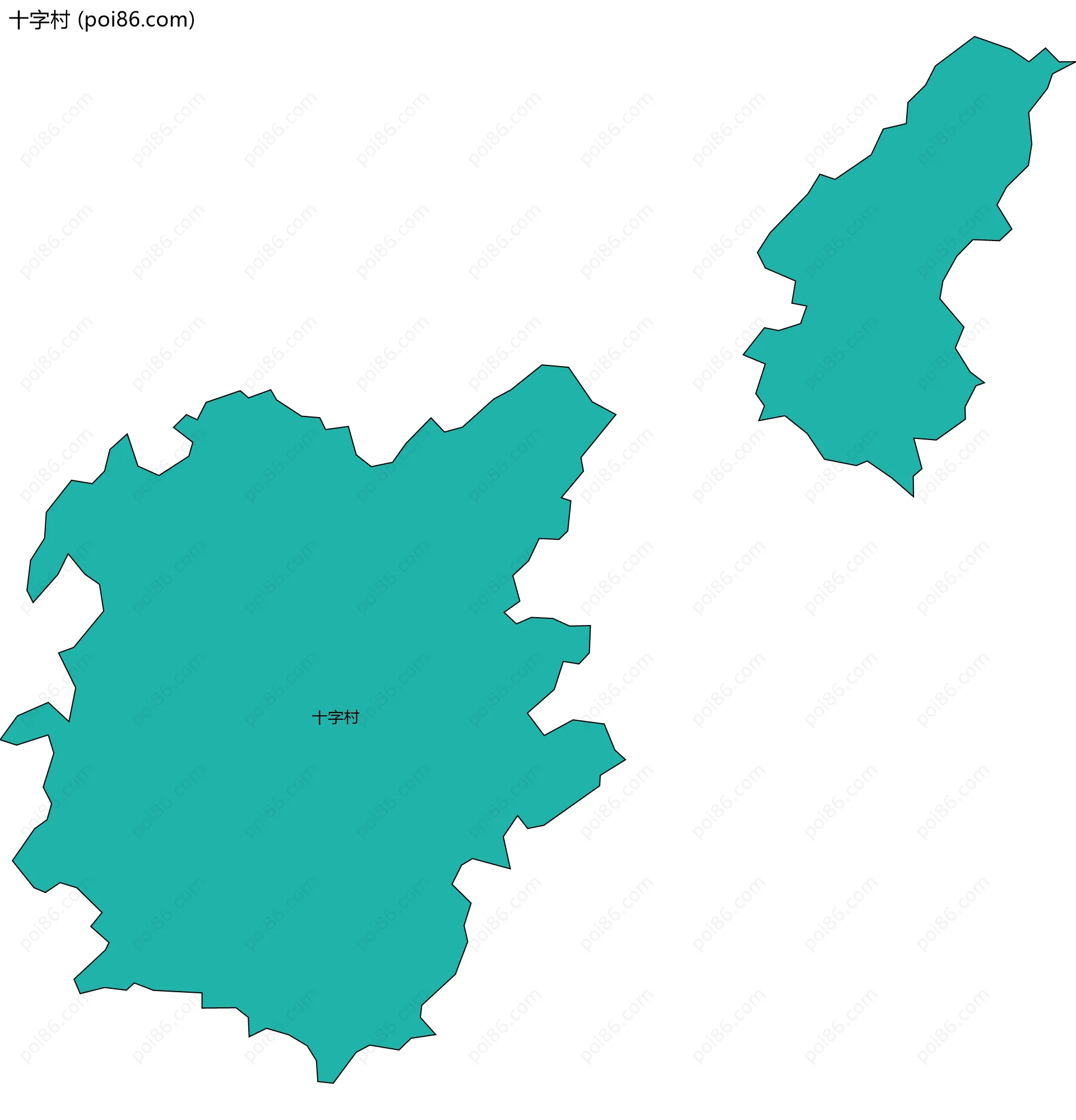 十字村边界地图