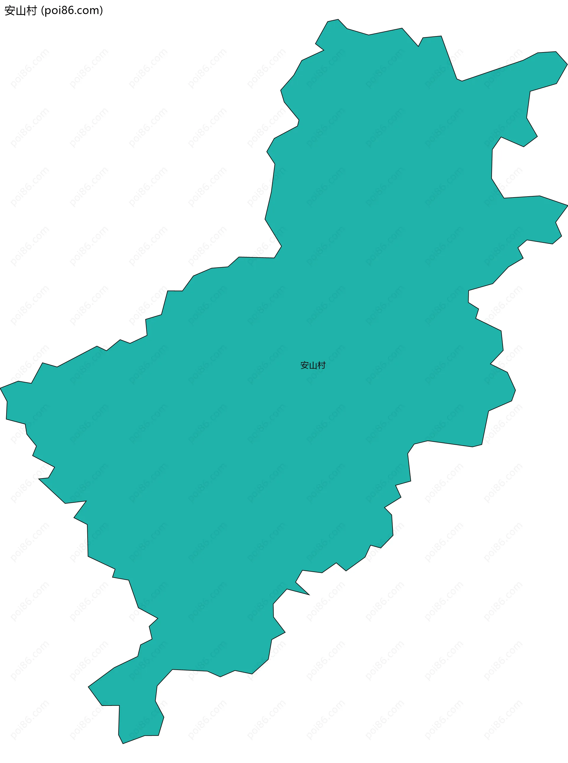 安山村边界地图