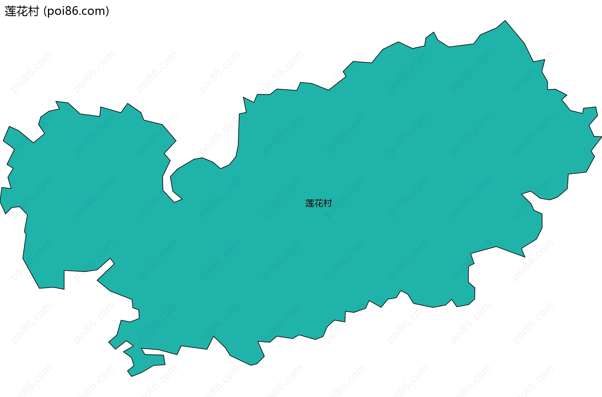 莲花村边界地图