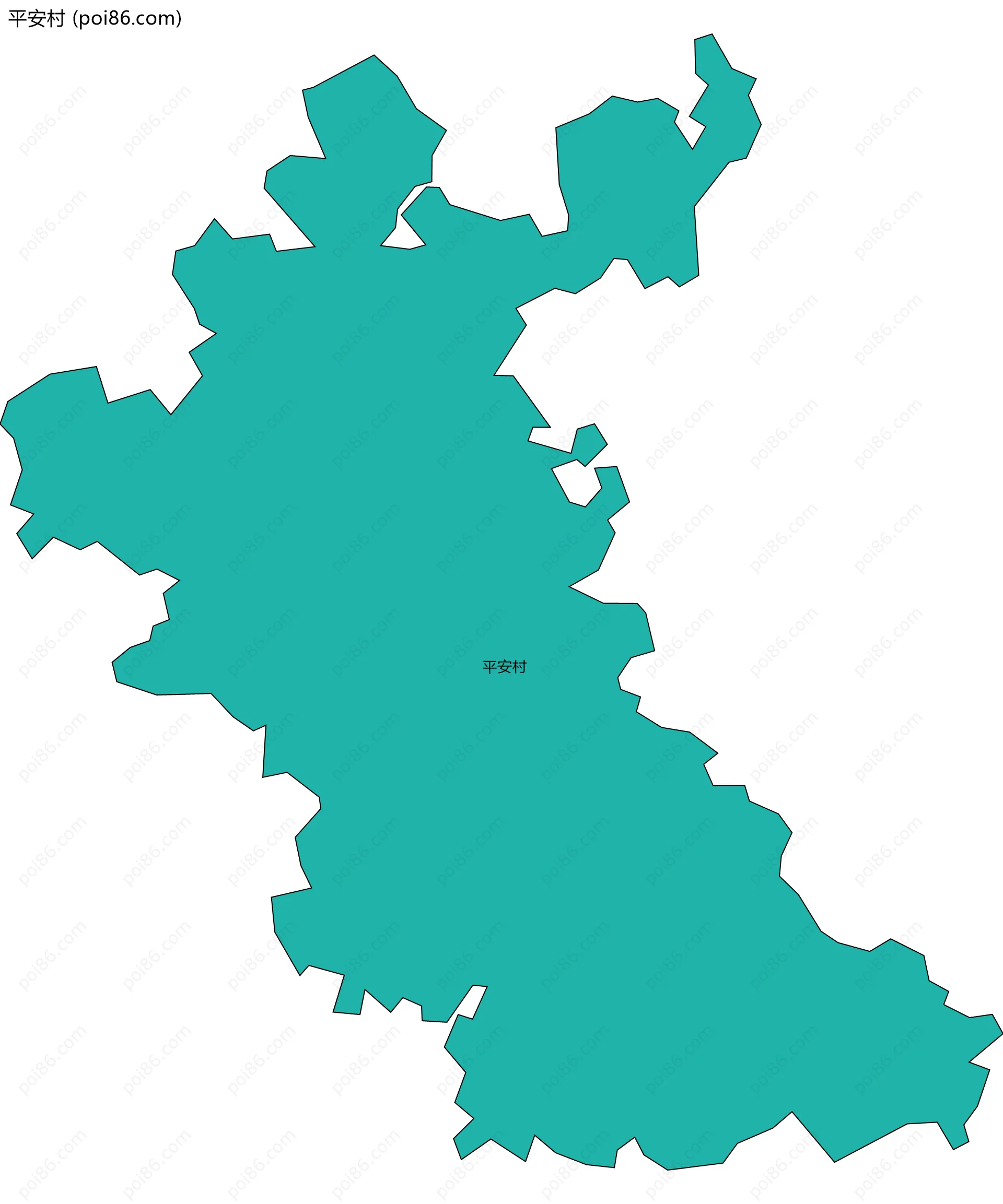 平安村边界地图