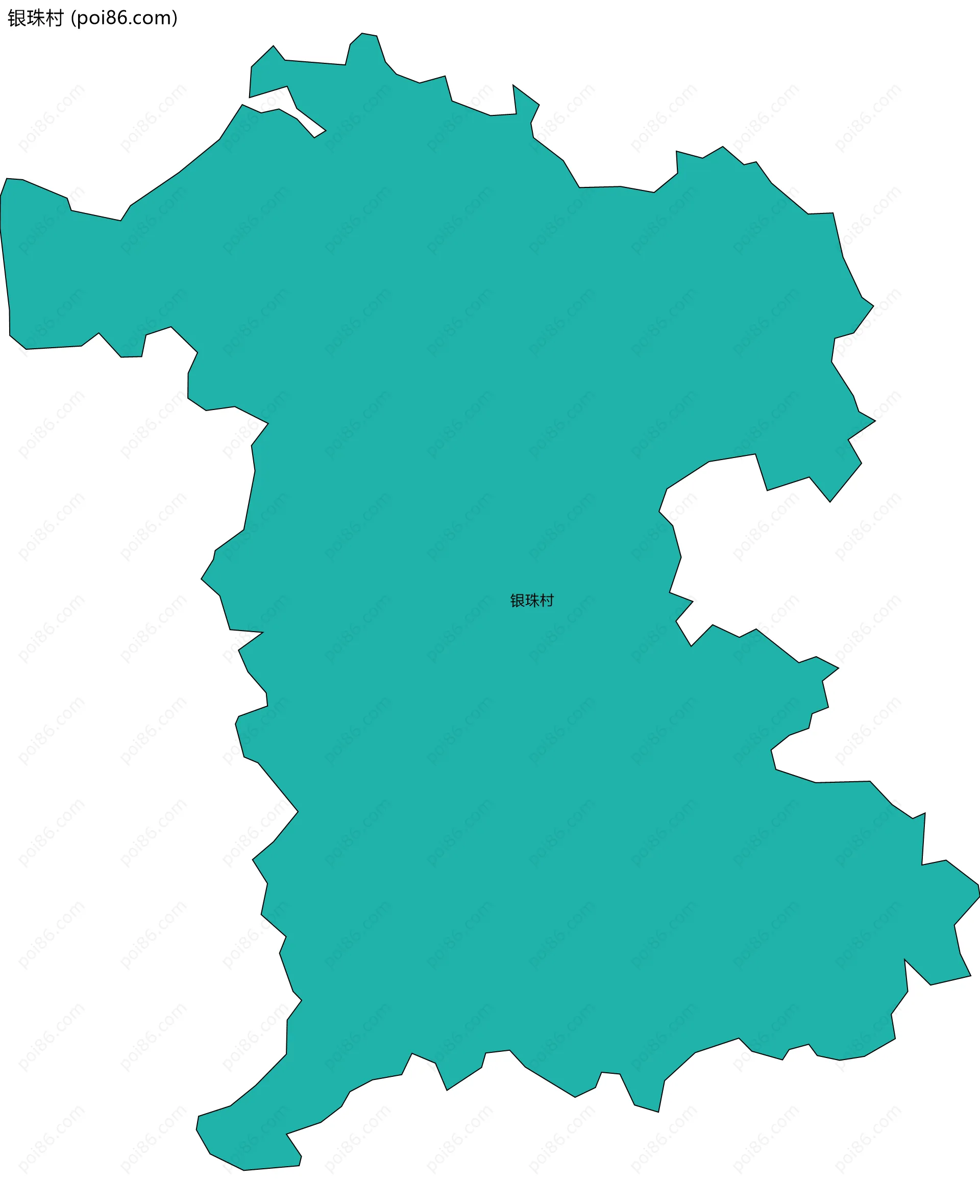 银珠村边界地图
