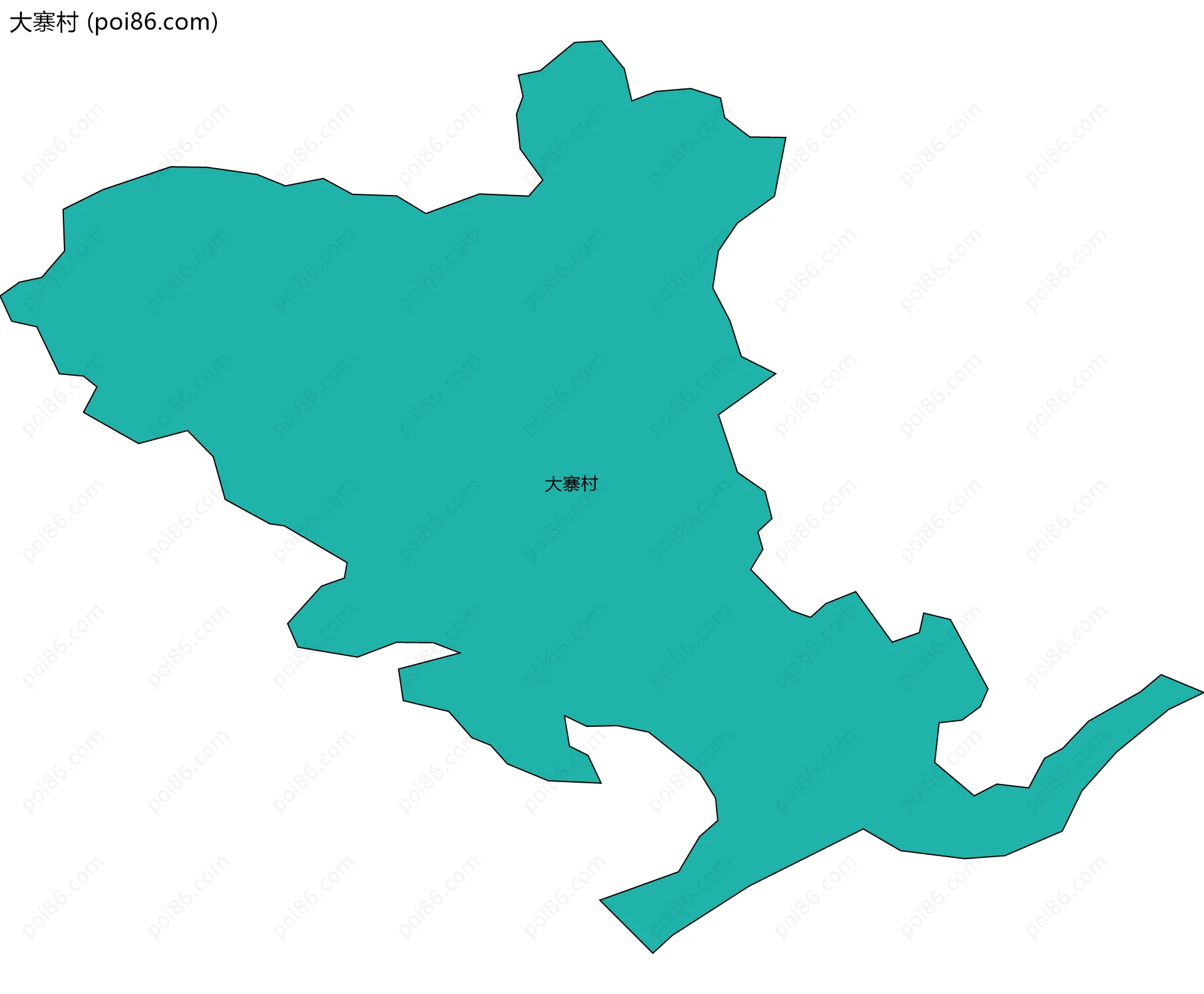 大寨村边界地图