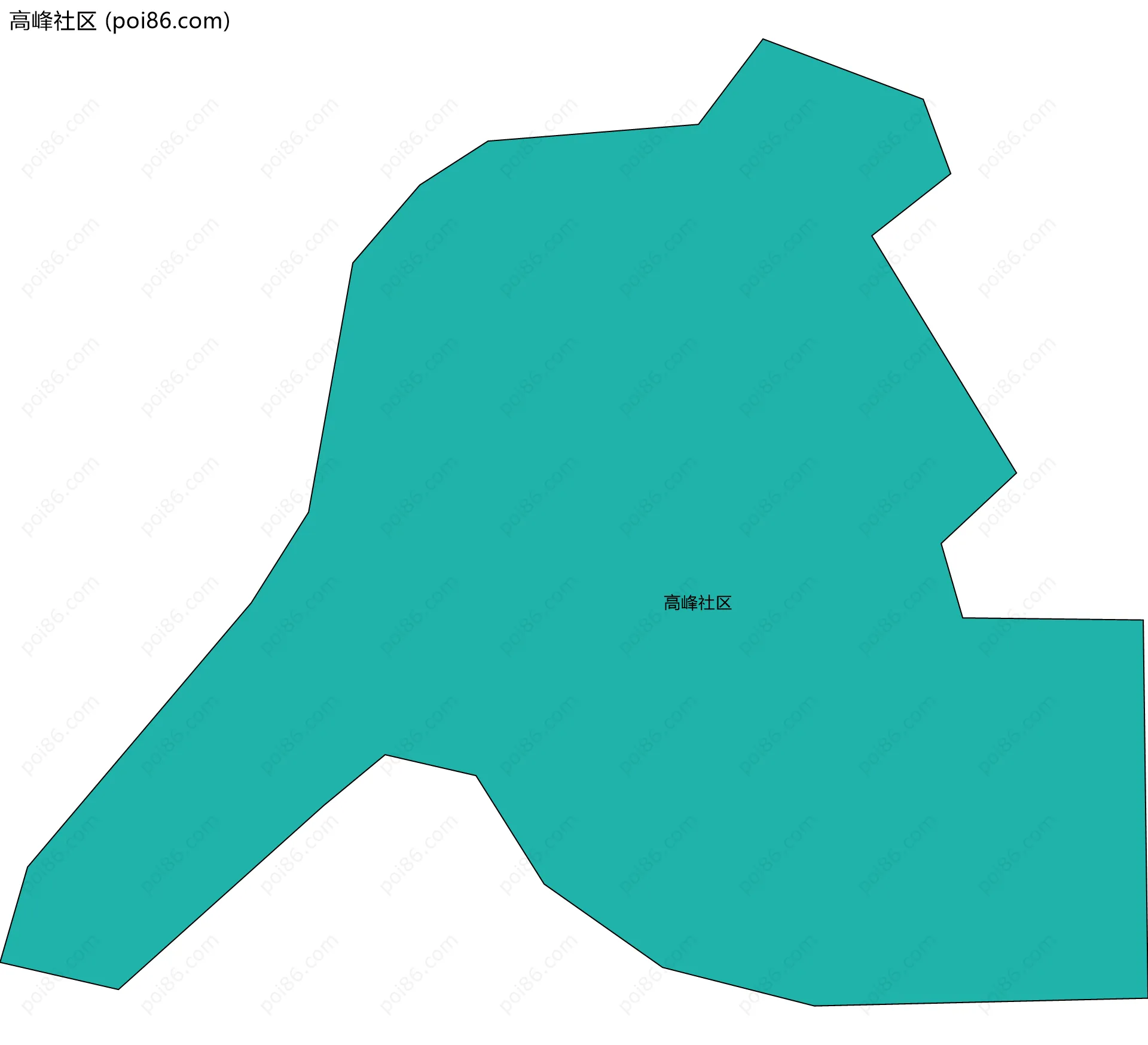高峰社区边界地图