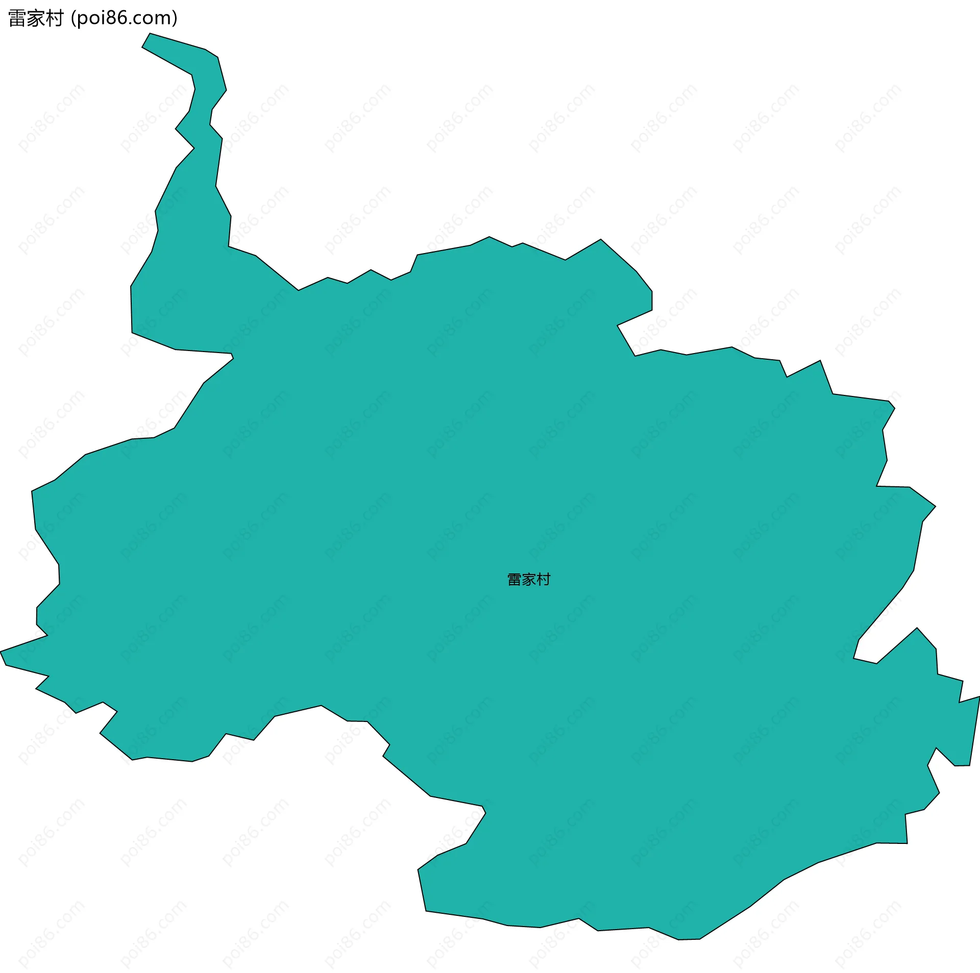 雷家村边界地图