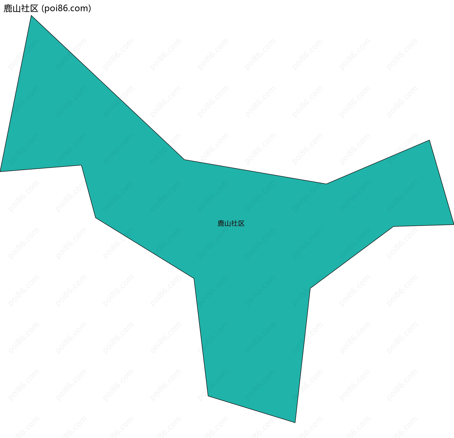 鹿山社区边界地图