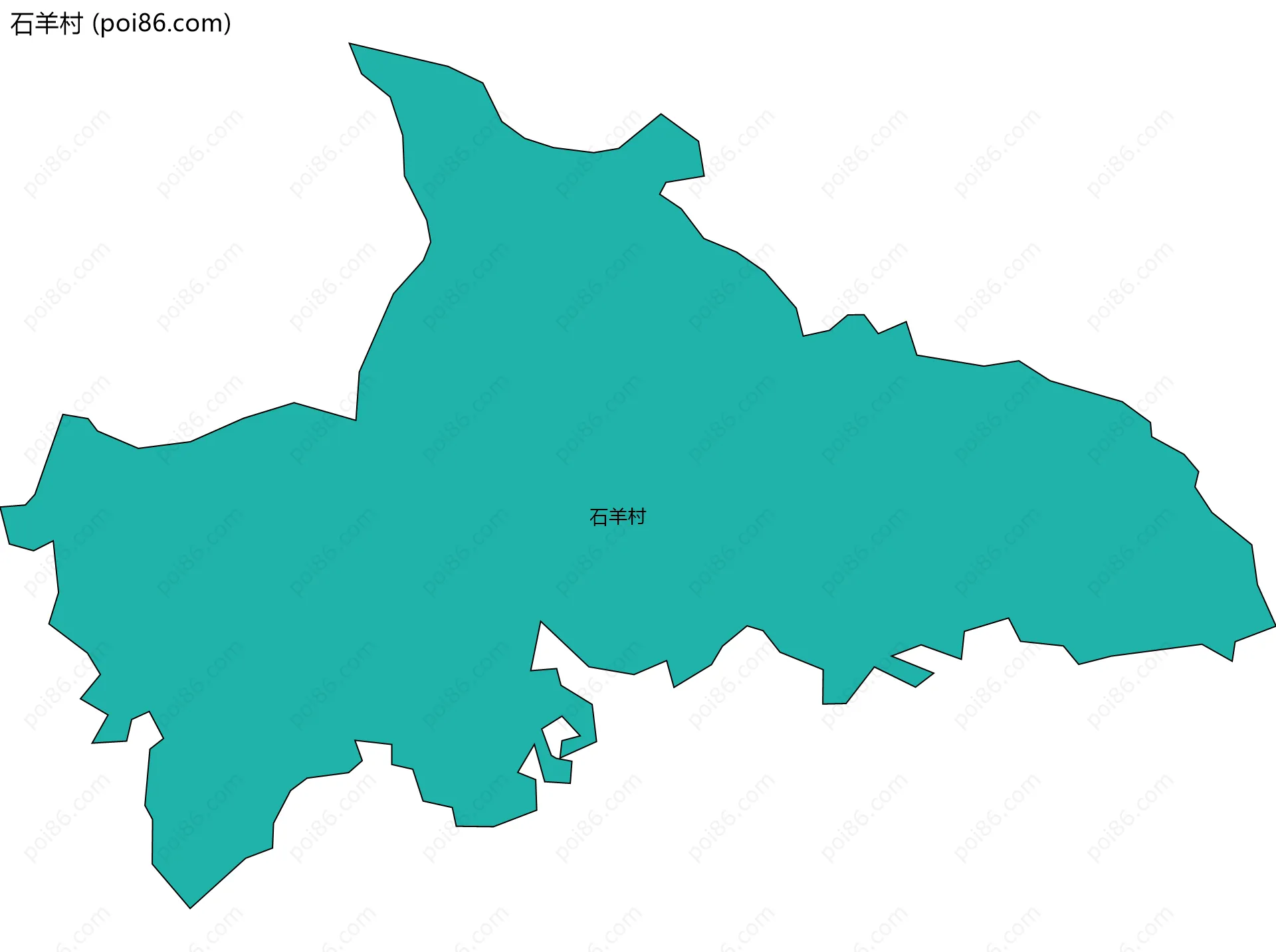 石羊村边界地图