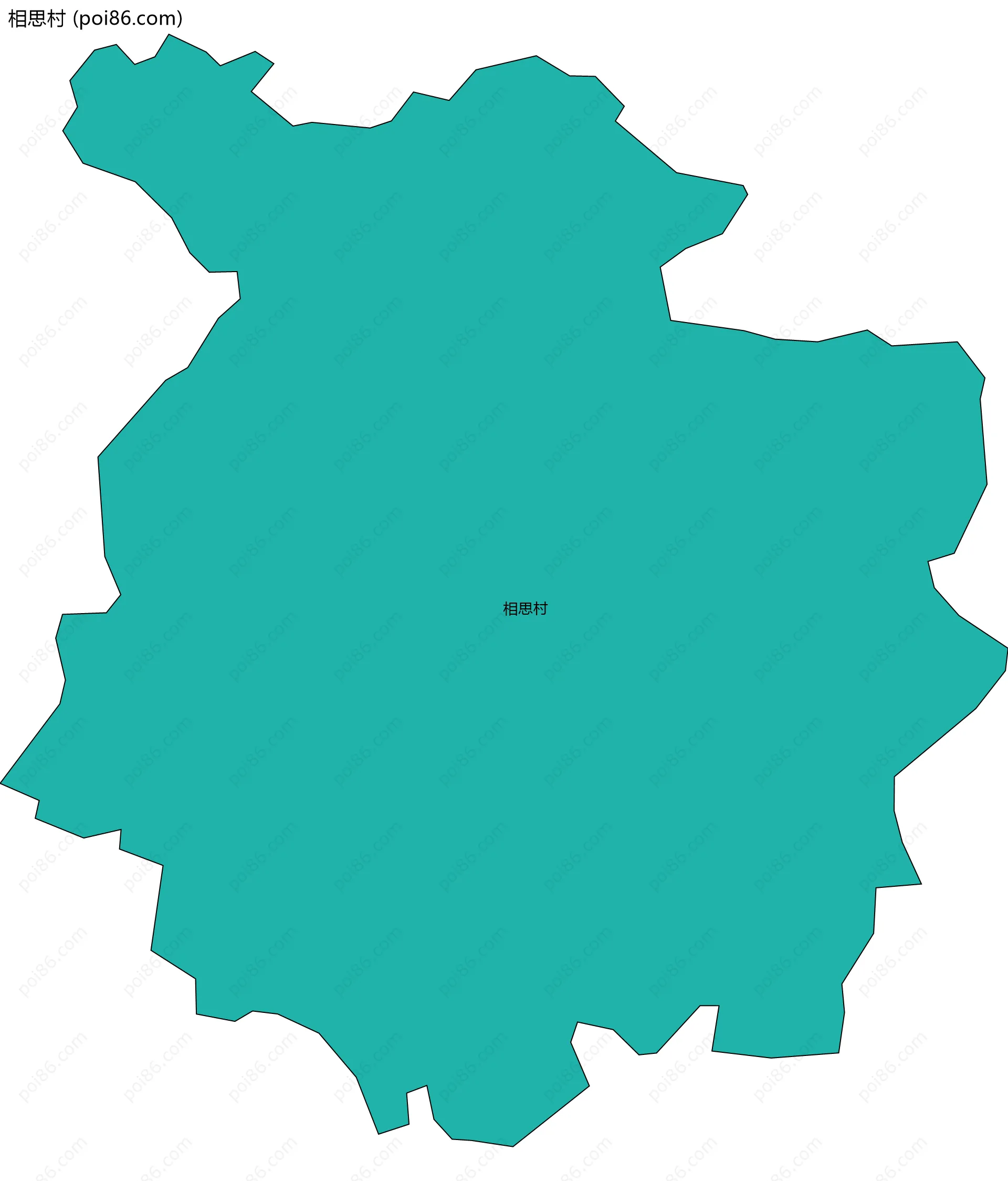 相思村边界地图