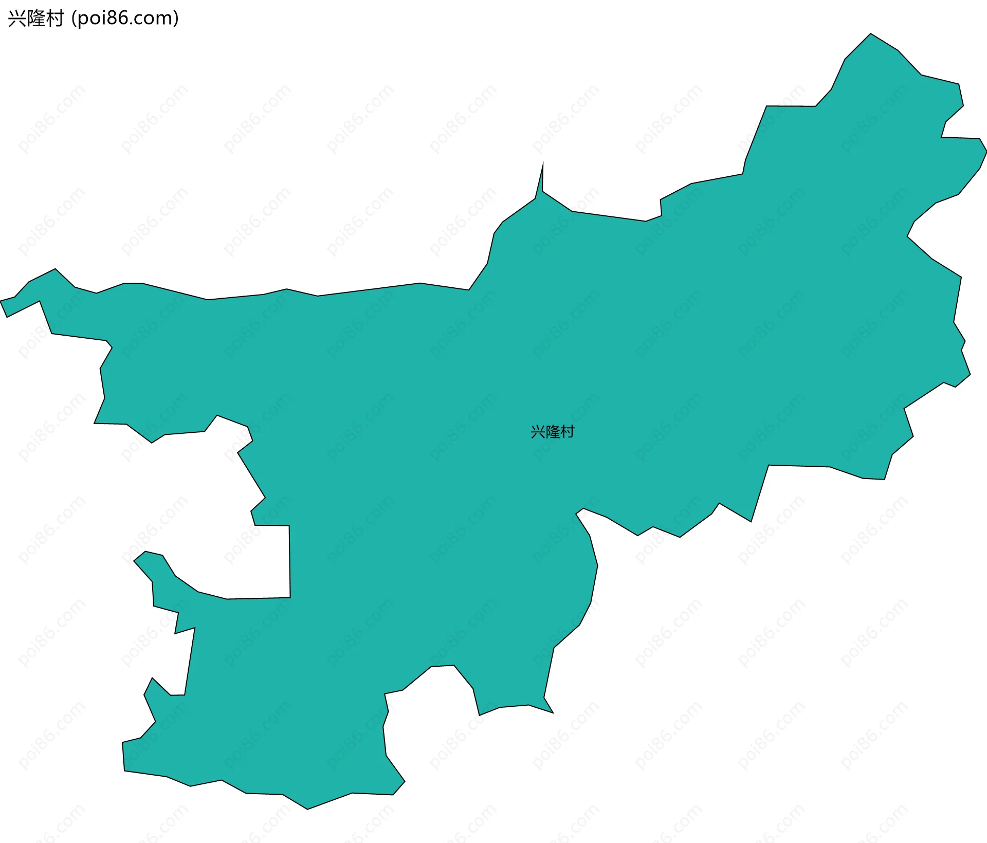 兴隆村边界地图
