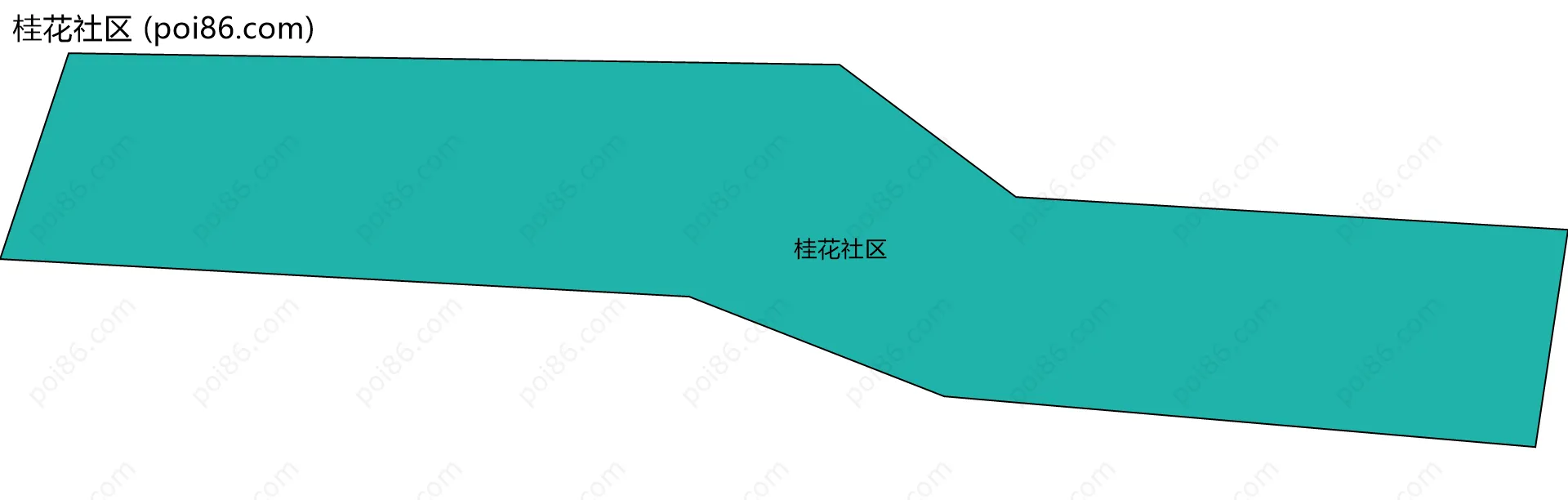 桂花社区边界地图