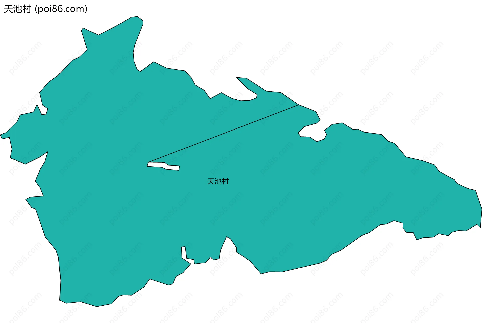 天池村边界地图