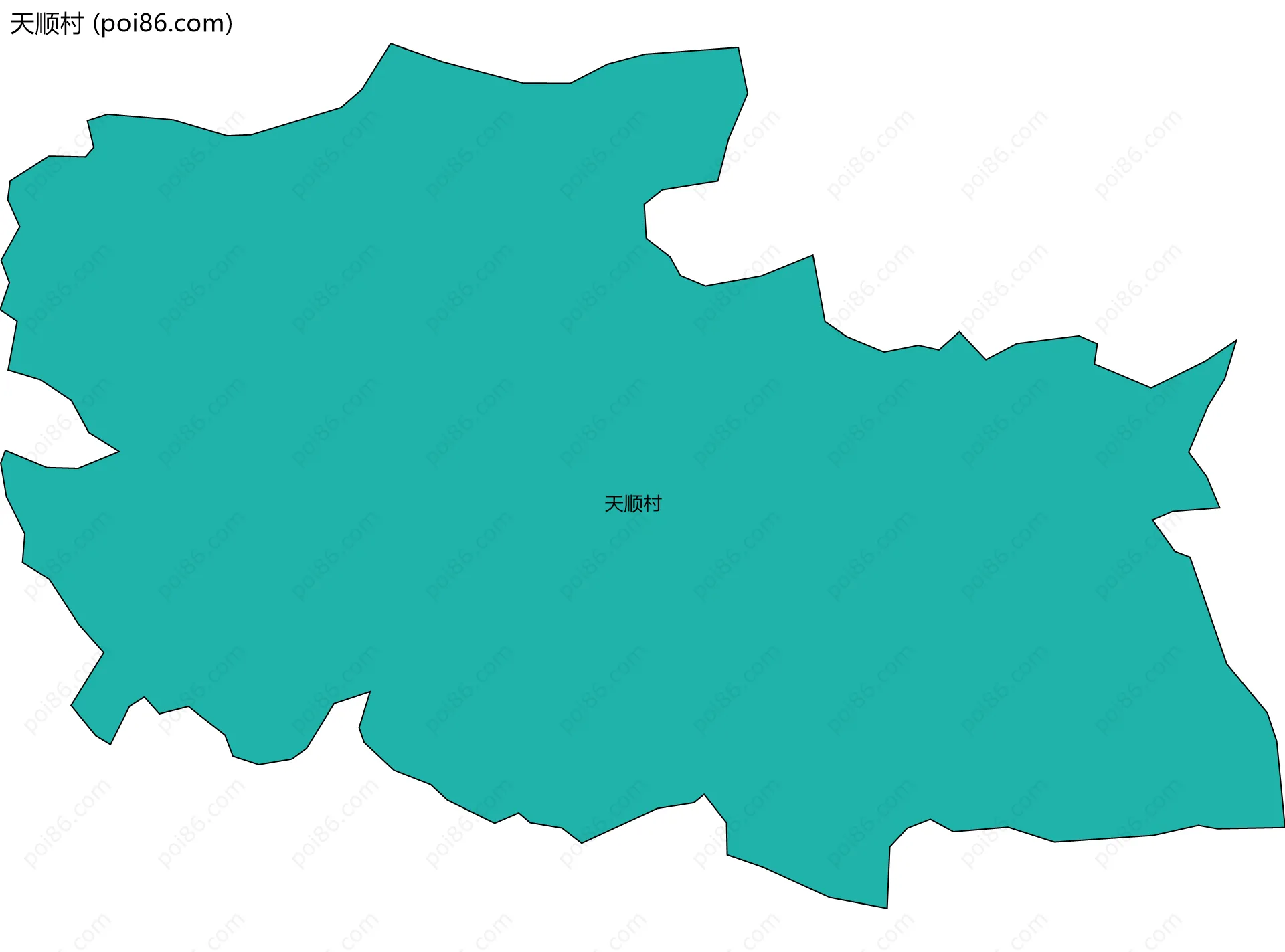 天顺村边界地图