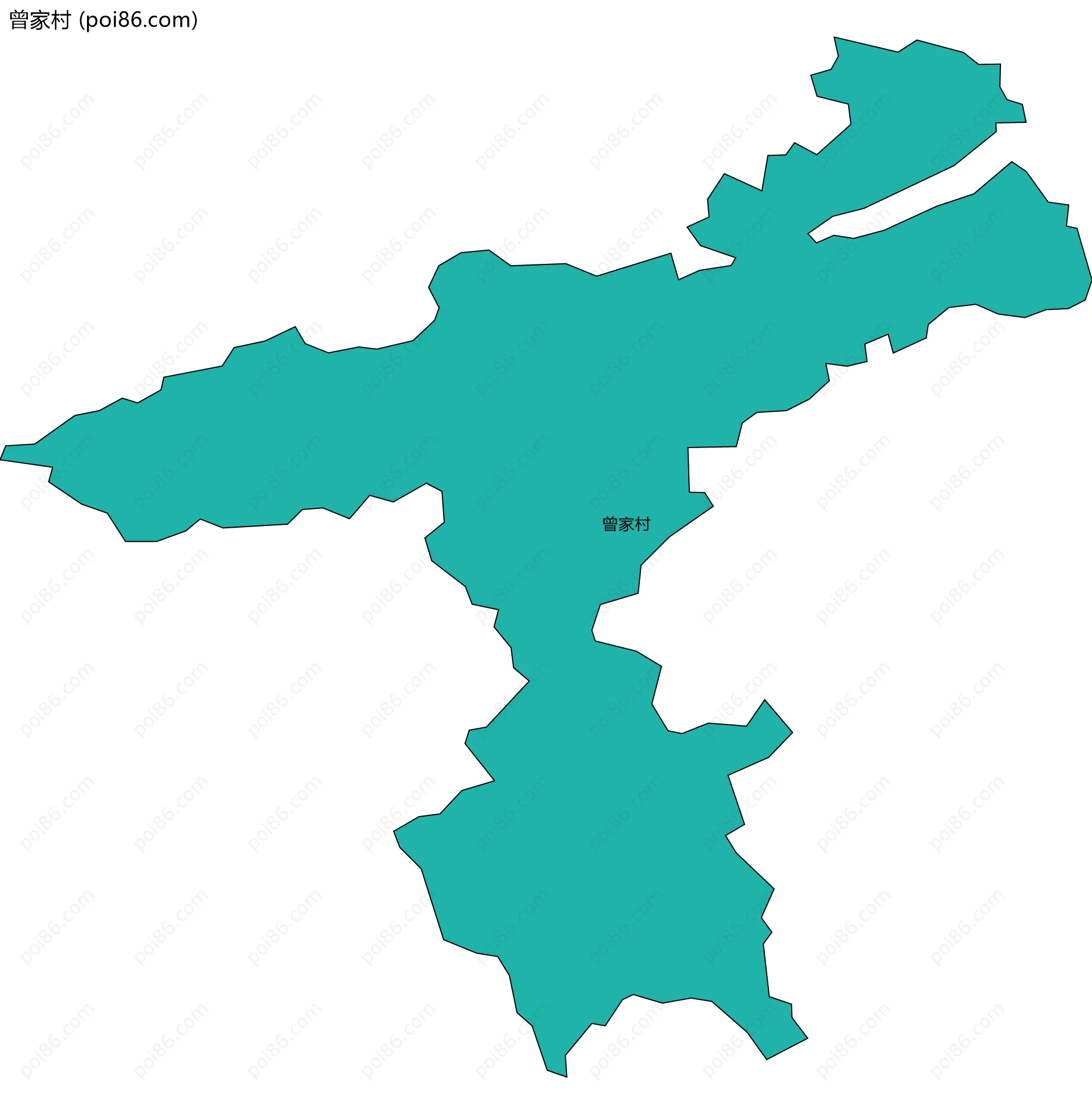 曾家村边界地图