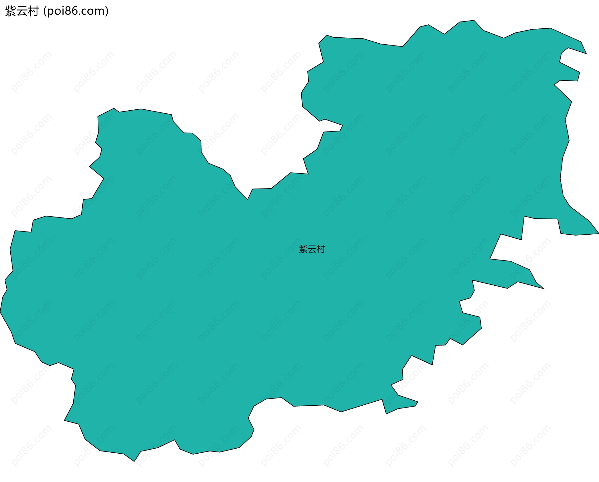 紫云村边界地图