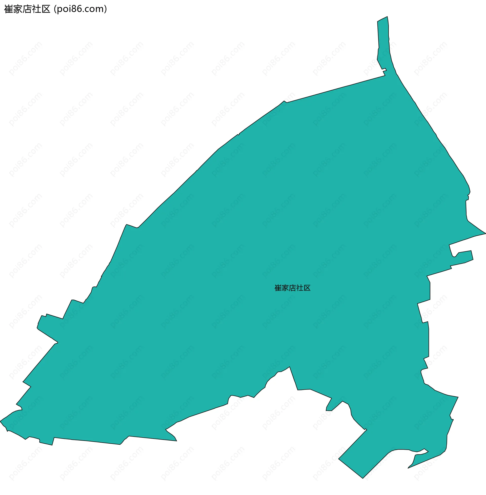 崔家店社区边界地图