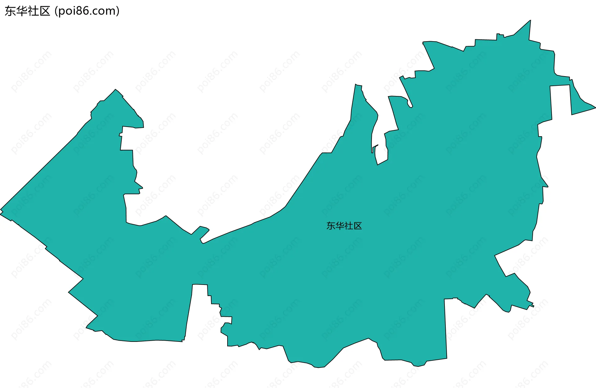 东华社区边界地图