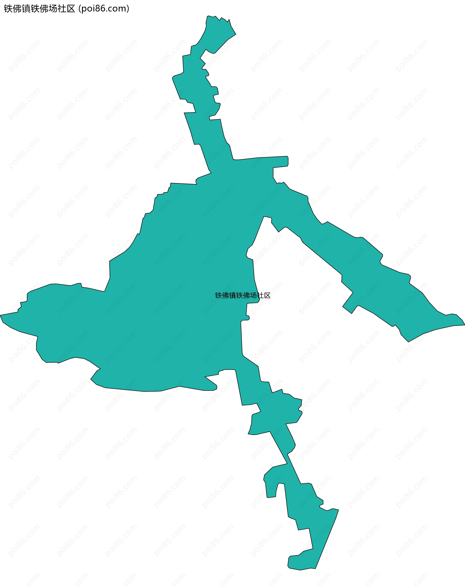 铁佛镇铁佛场社区边界地图