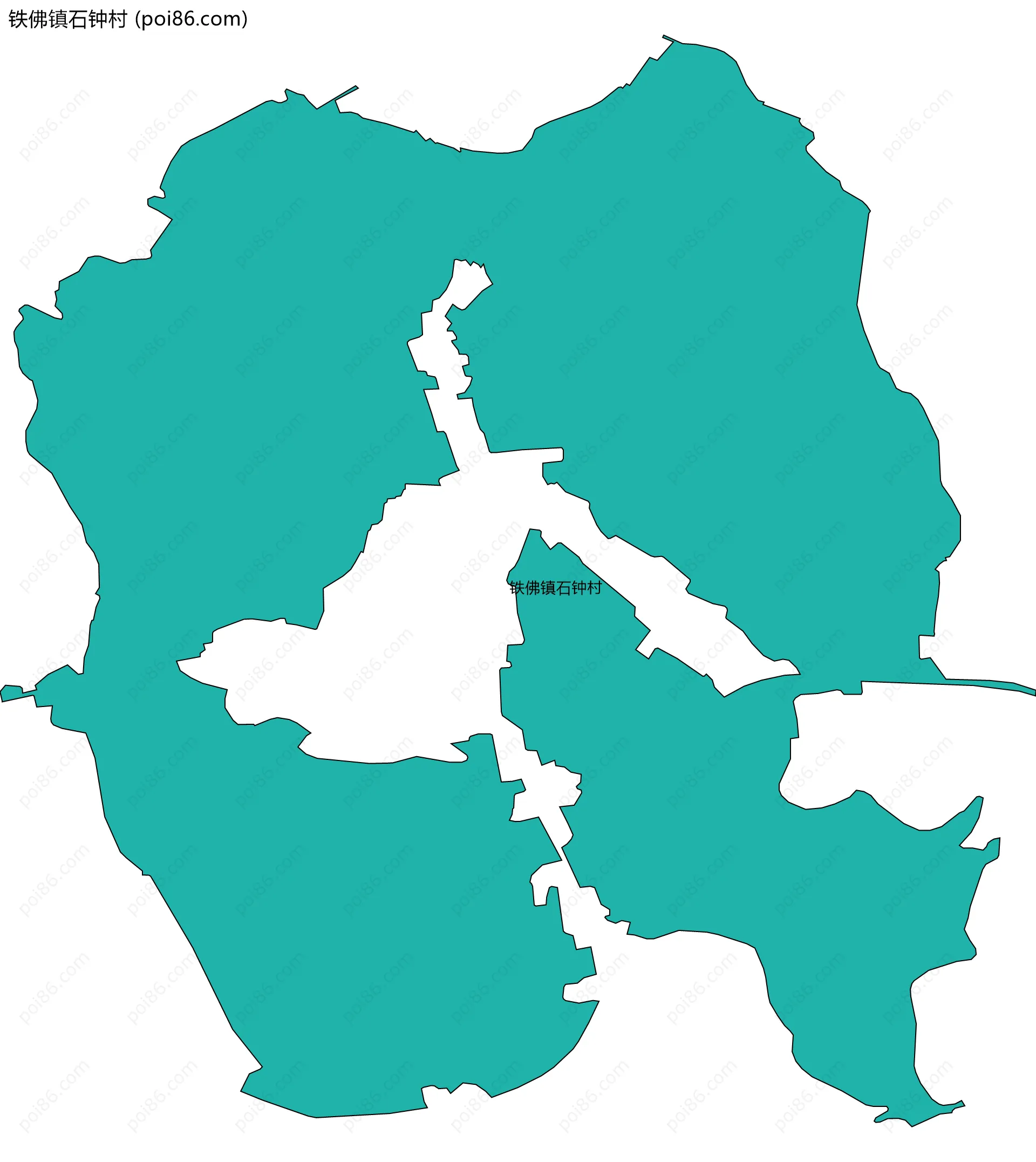 铁佛镇石钟村边界地图