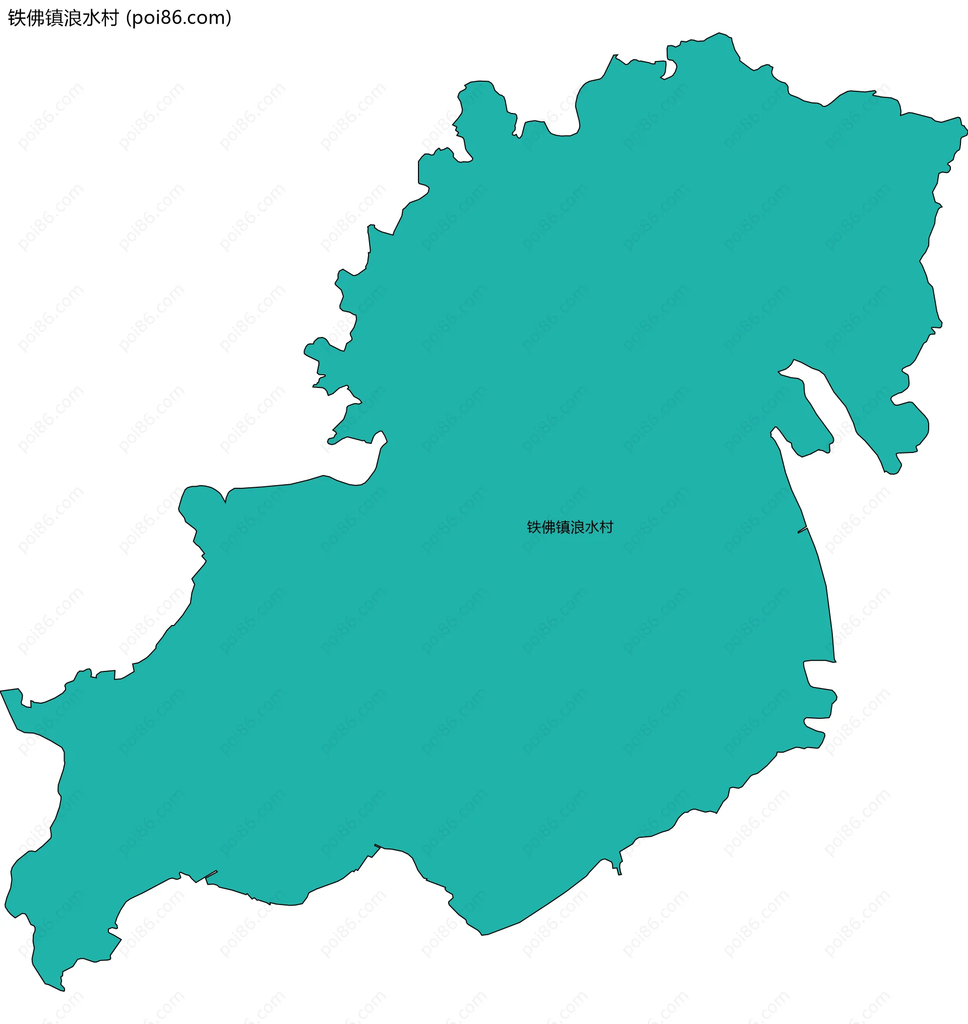 铁佛镇浪水村边界地图
