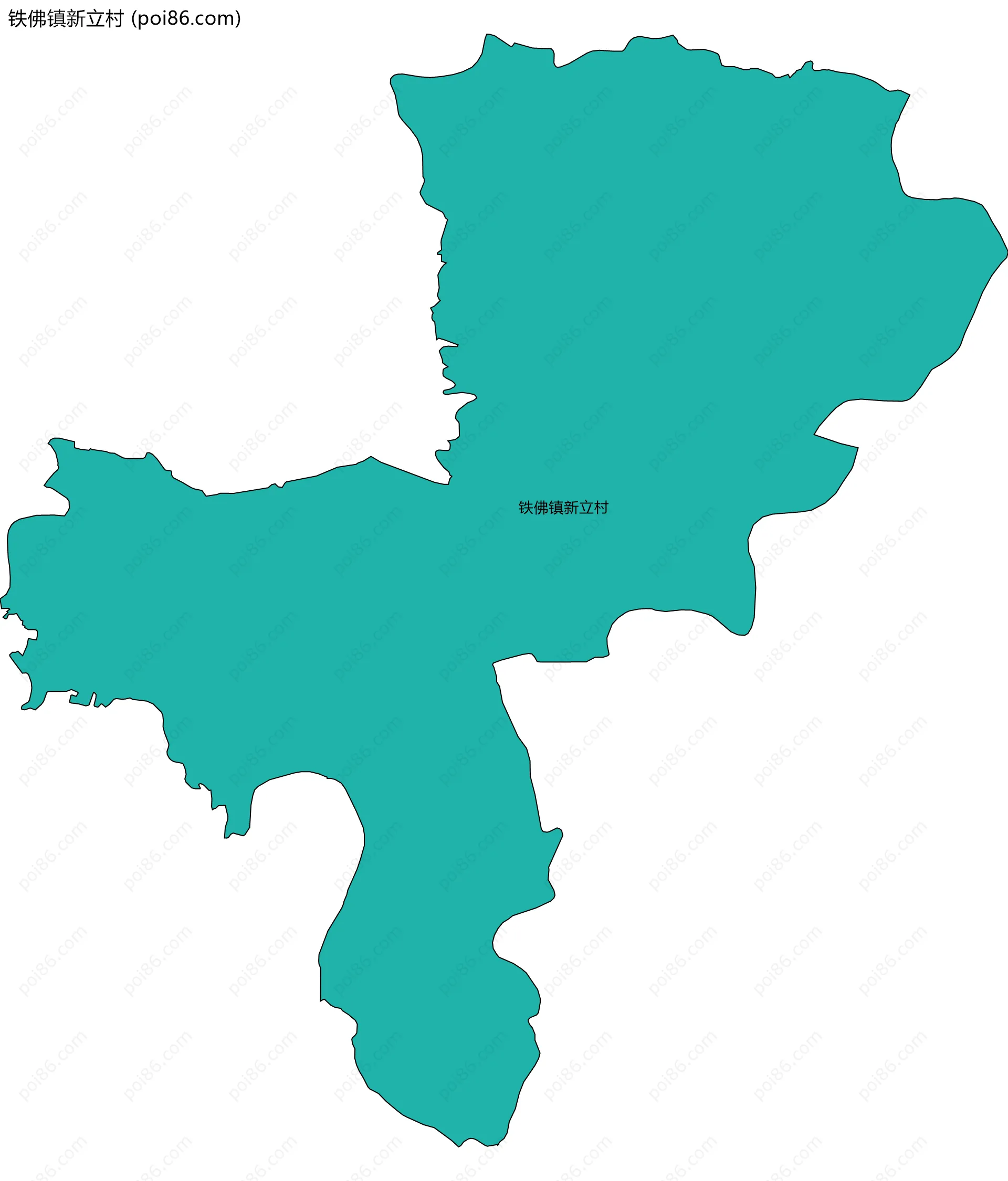铁佛镇新立村边界地图