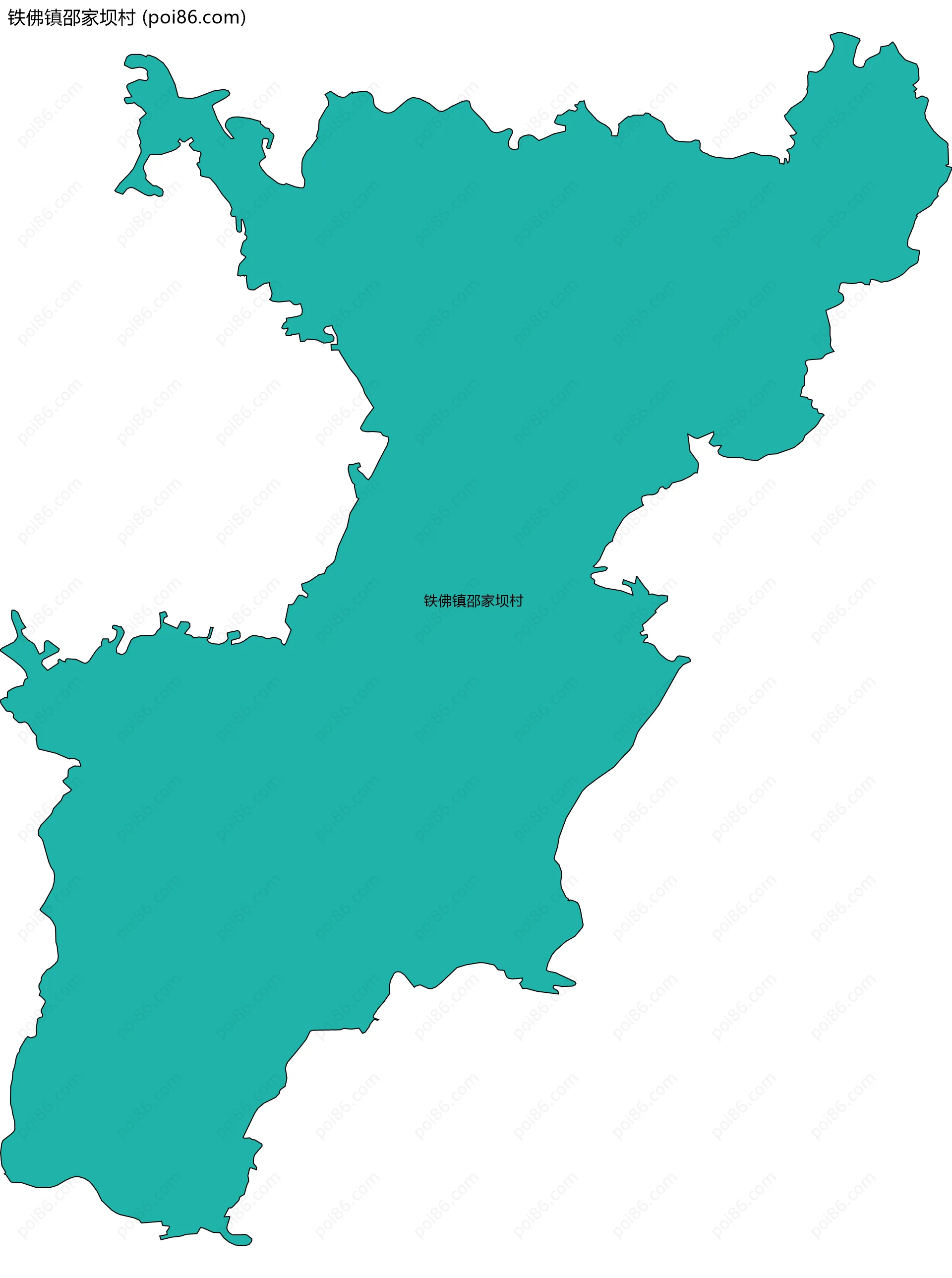 铁佛镇邵家坝村边界地图