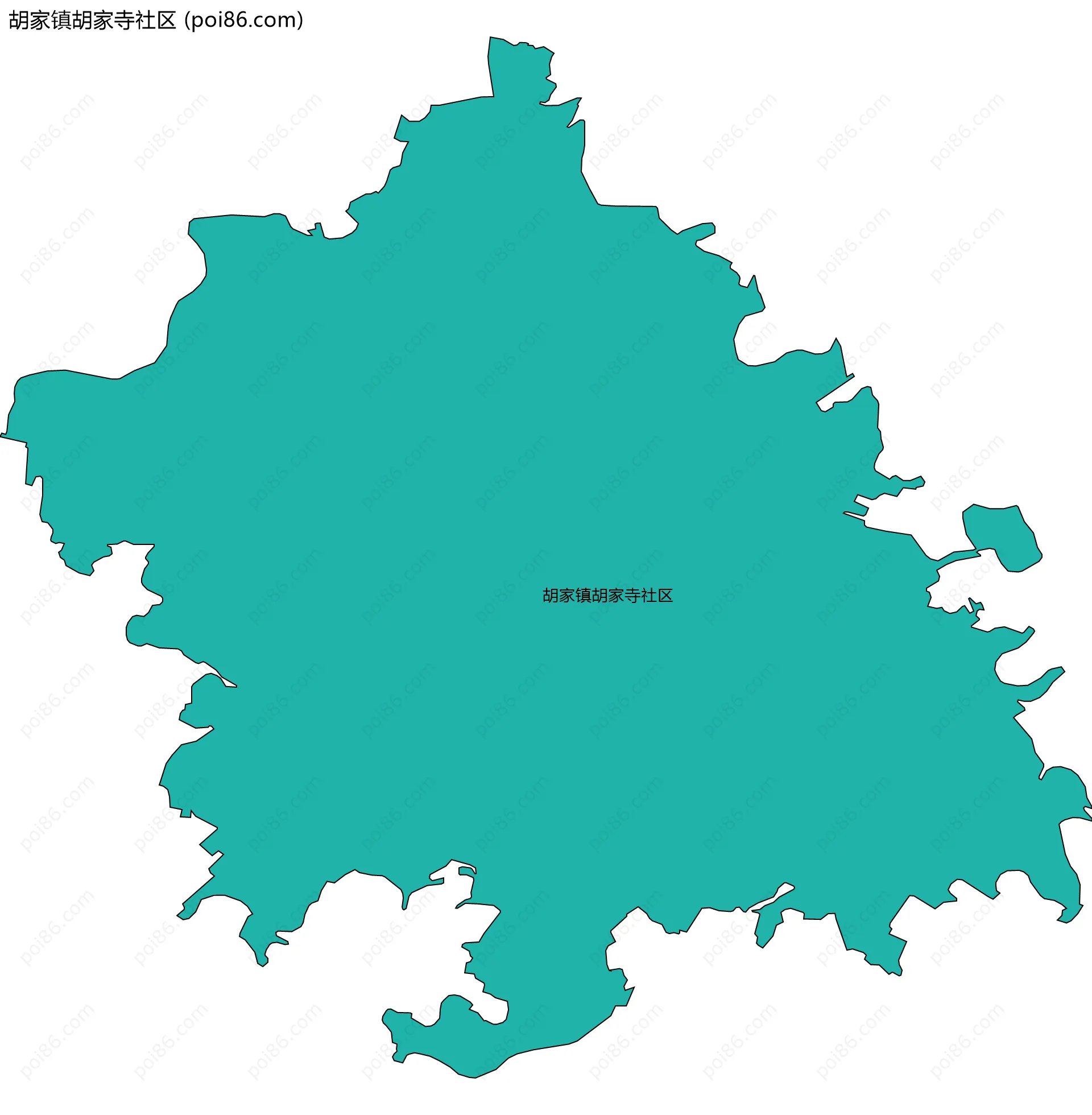 胡家镇胡家寺社区边界地图
