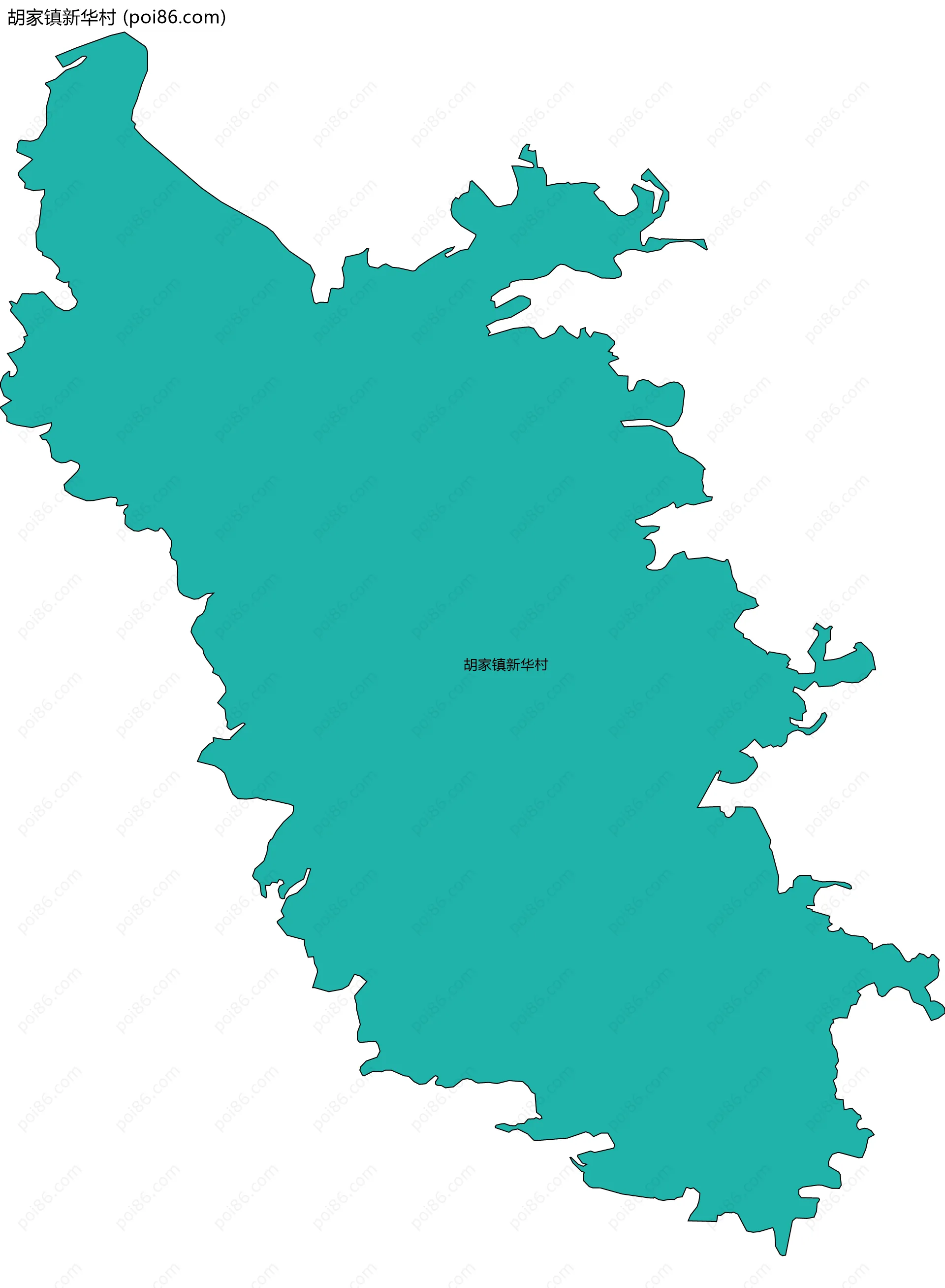 胡家镇新华村边界地图