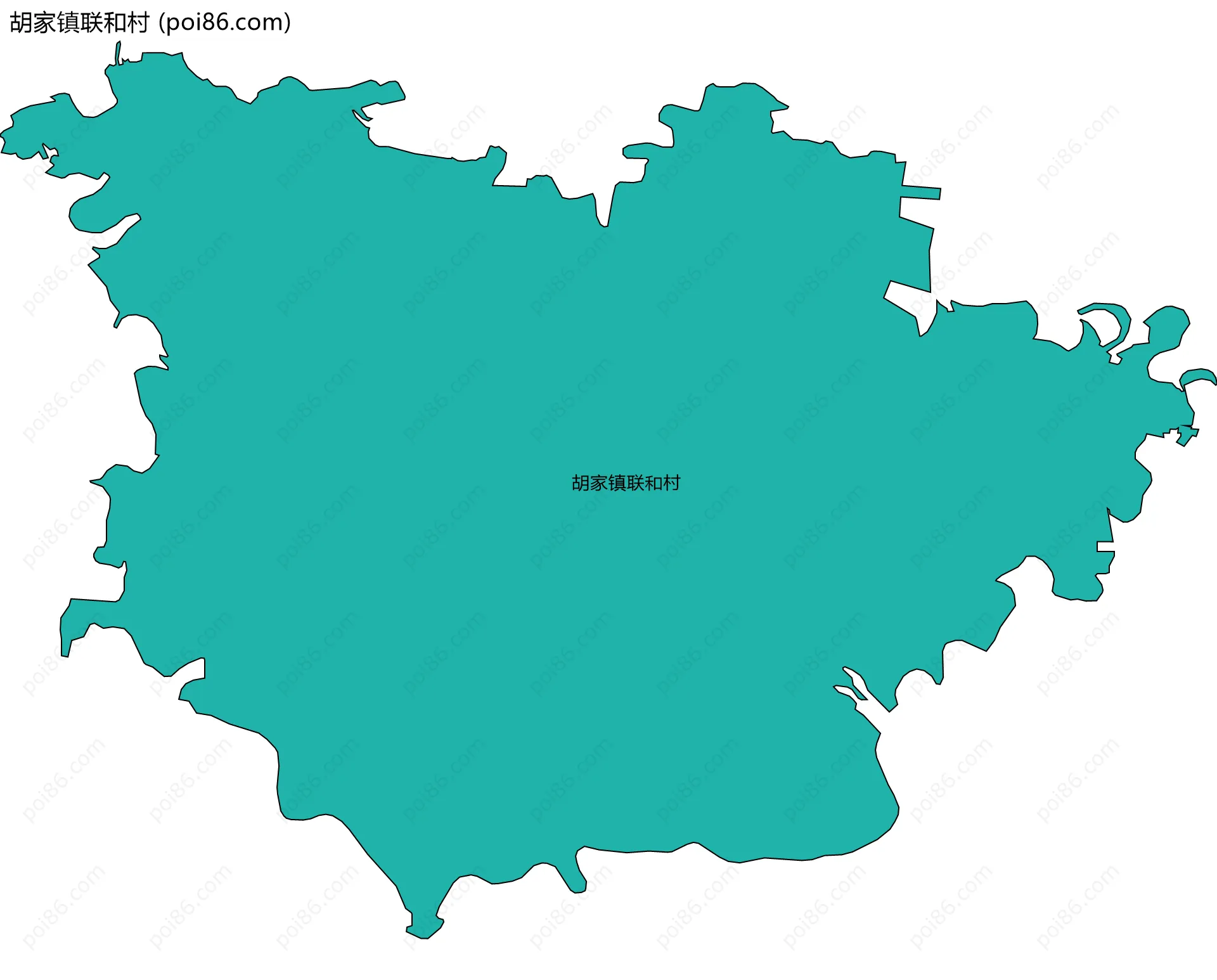 胡家镇联和村边界地图