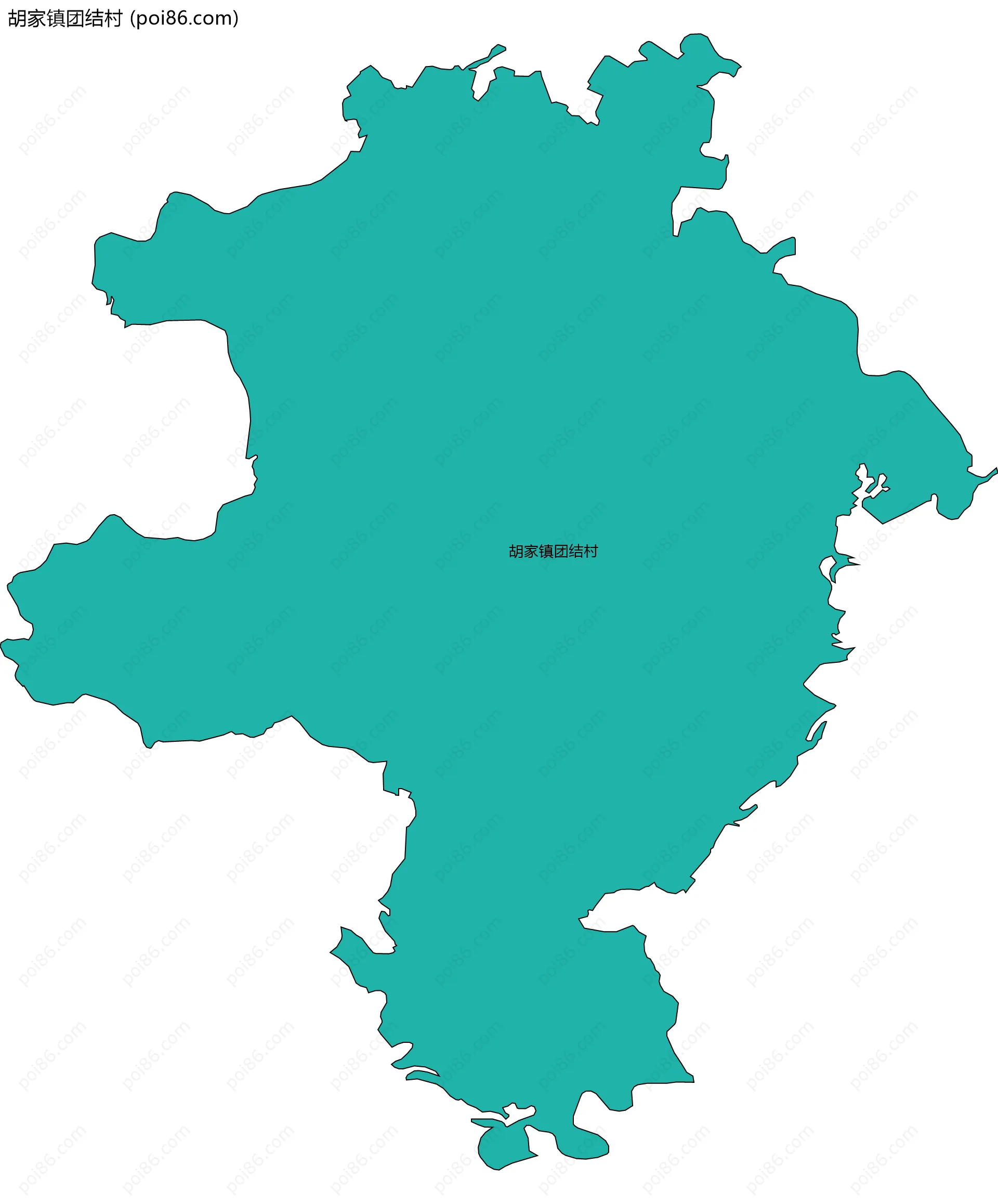 胡家镇团结村边界地图