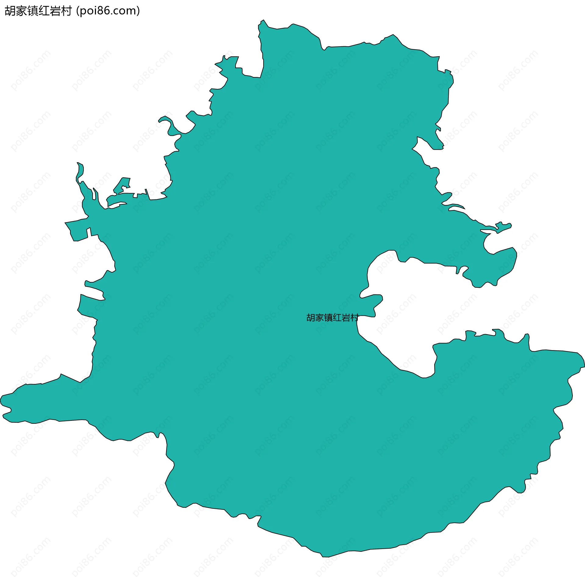 胡家镇红岩村边界地图