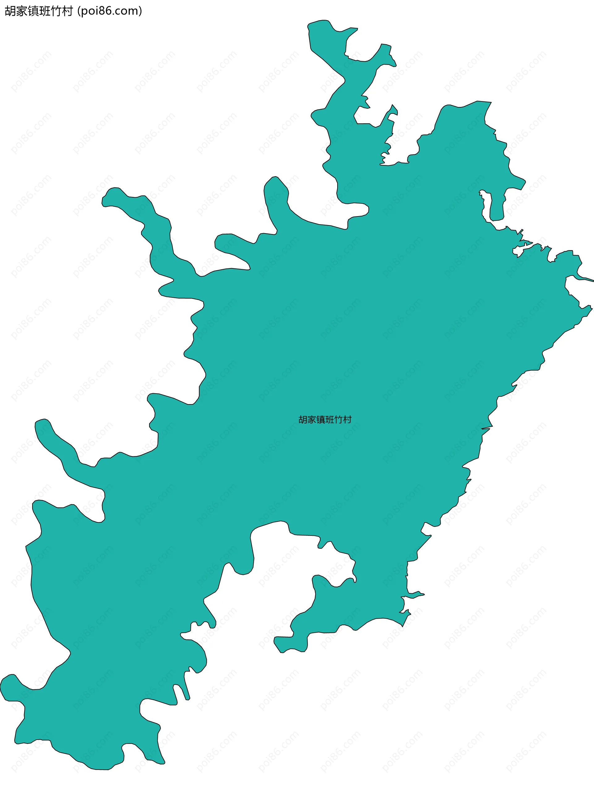 胡家镇班竹村边界地图