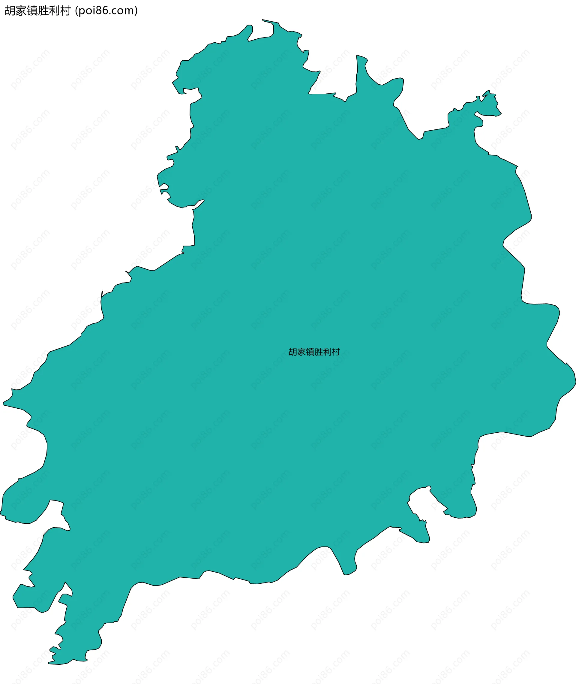 胡家镇胜利村边界地图