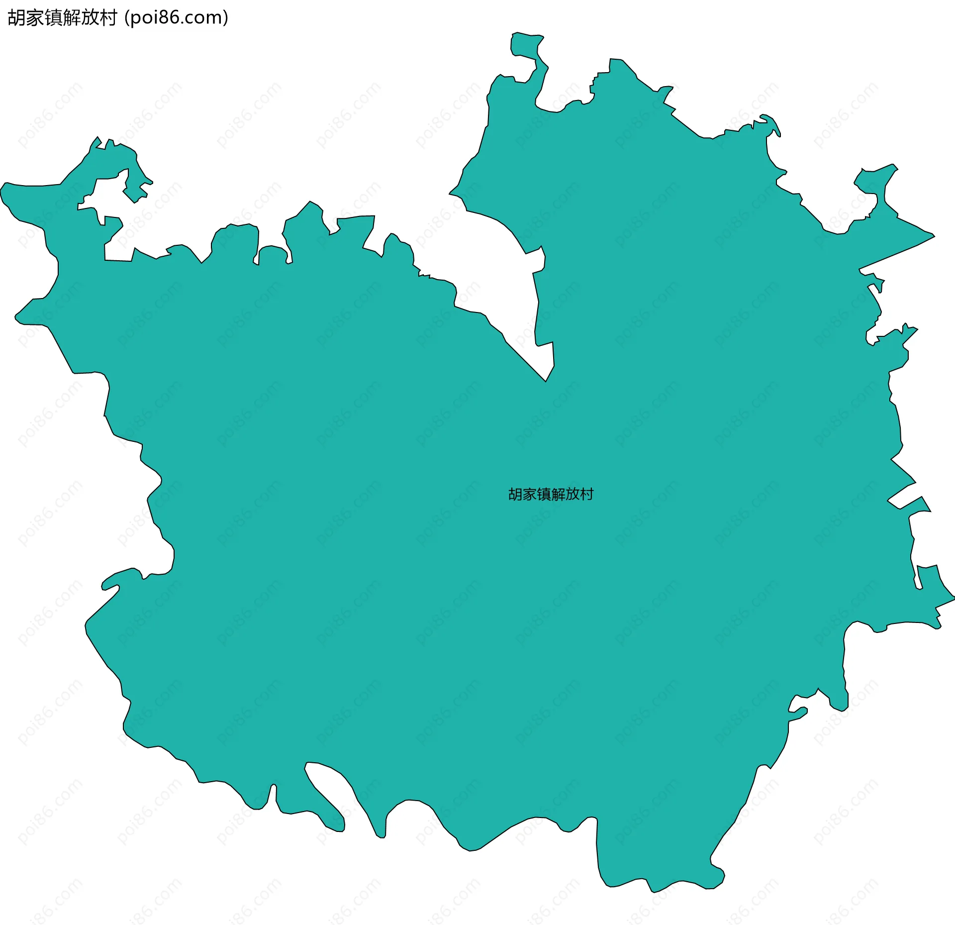 胡家镇解放村边界地图