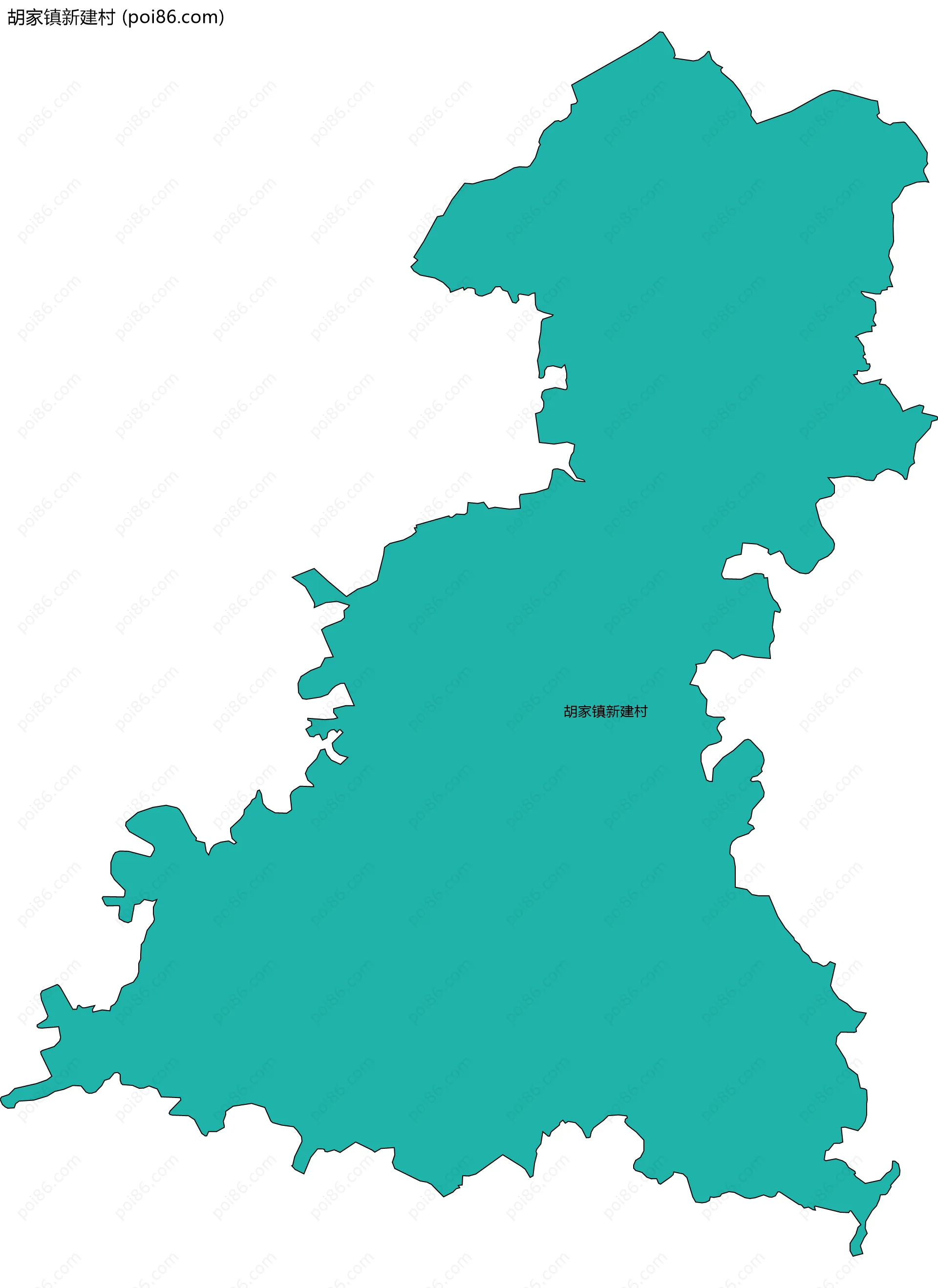 胡家镇新建村边界地图