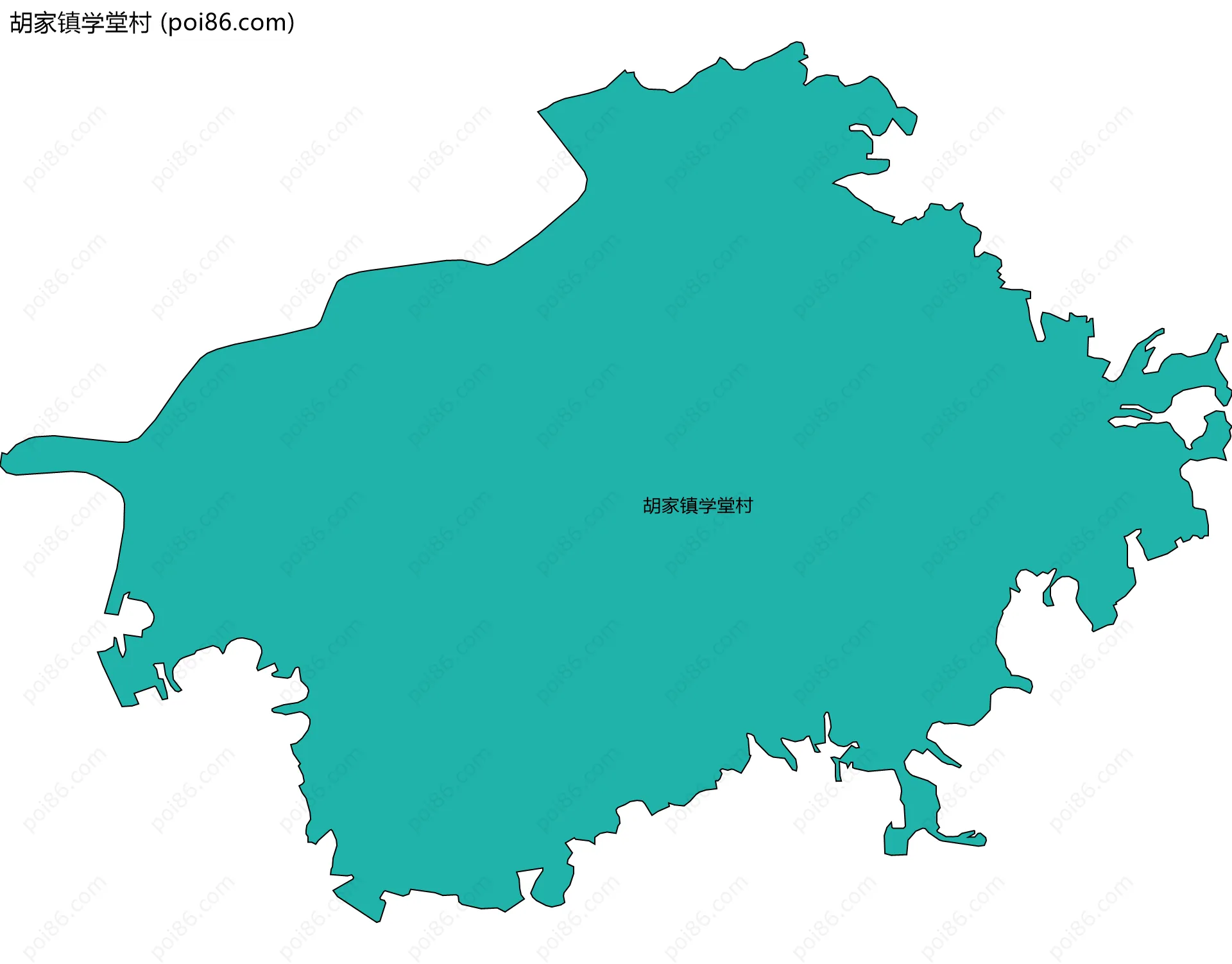 胡家镇学堂村边界地图