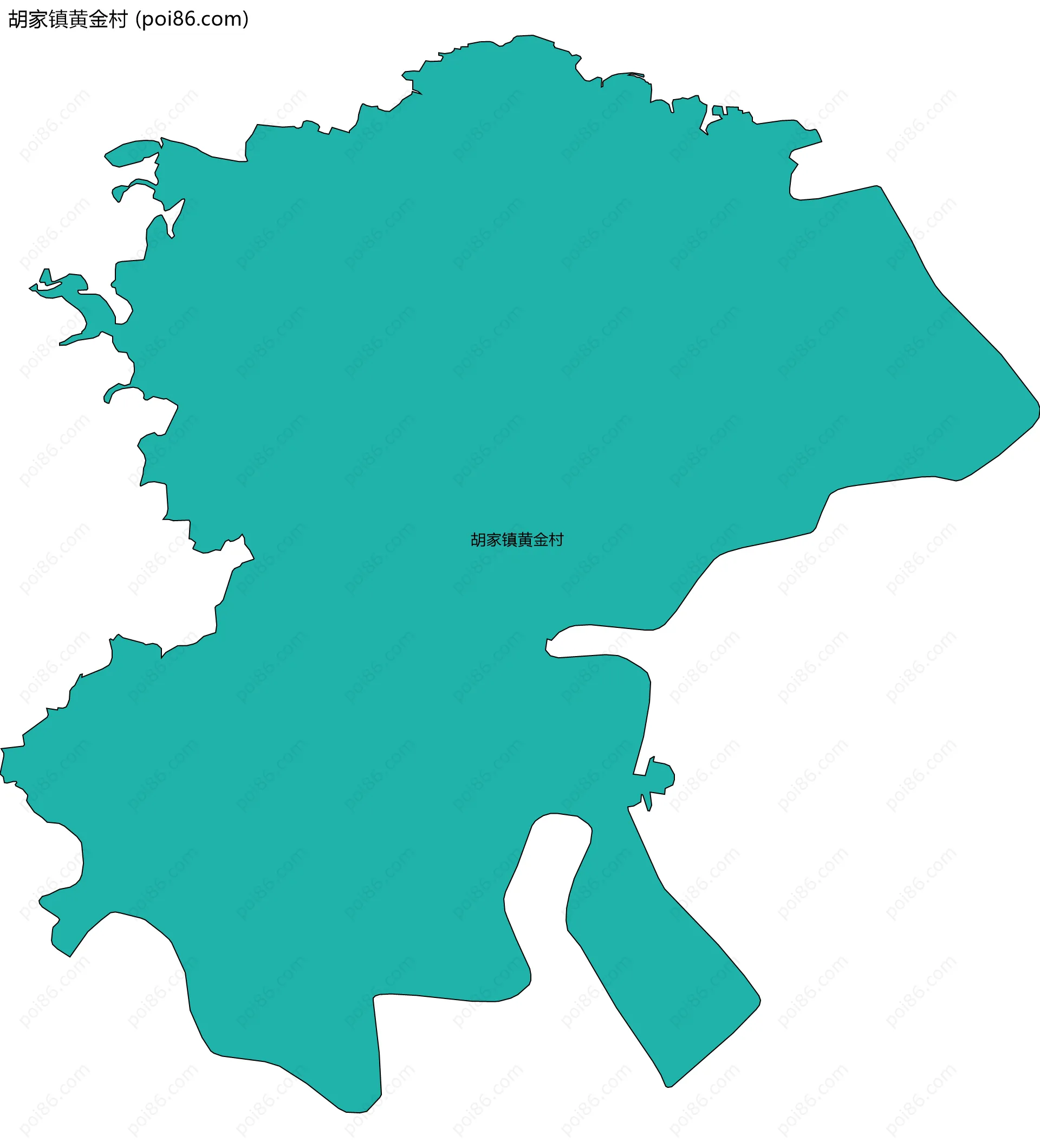 胡家镇黄金村边界地图