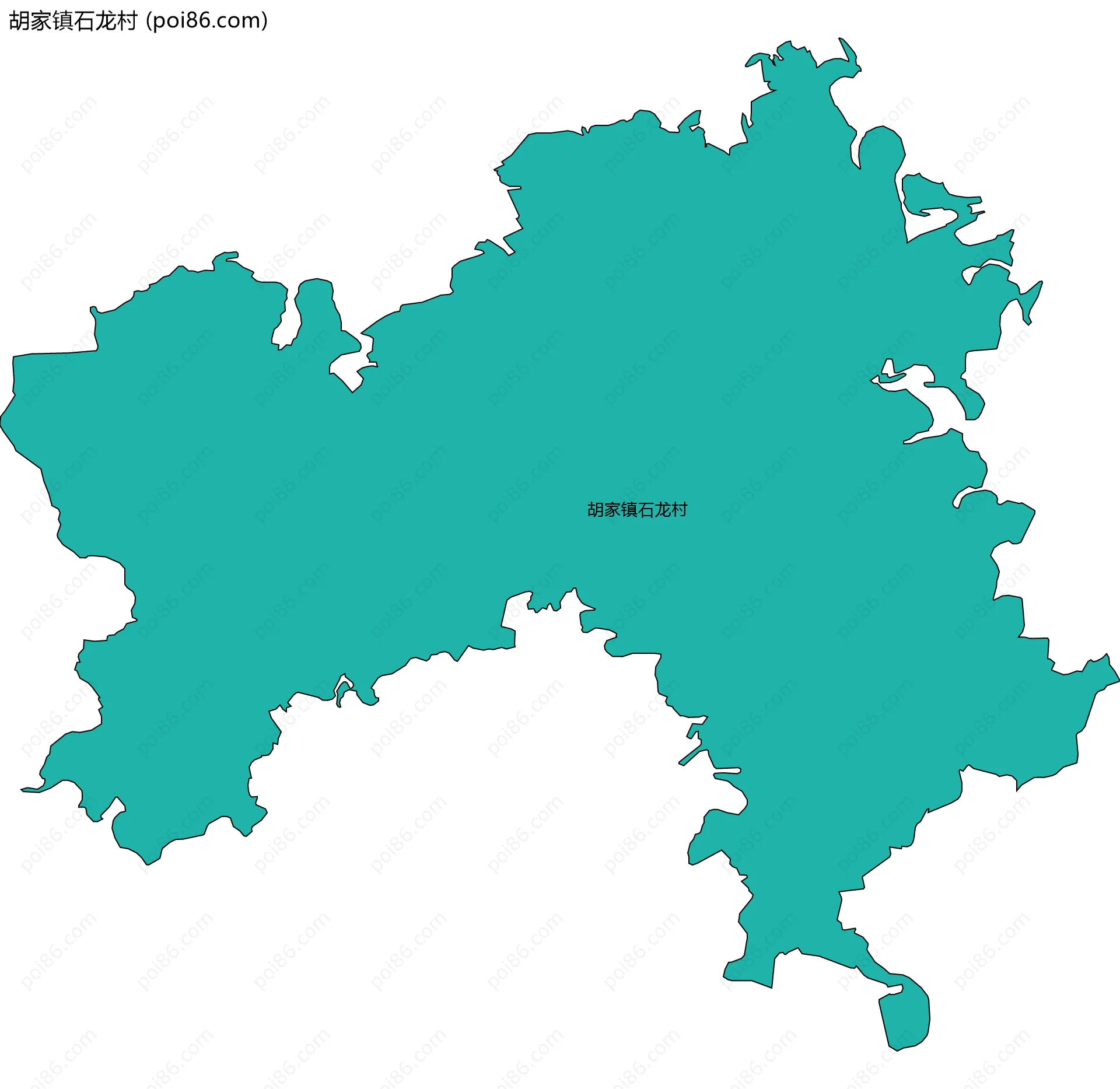 胡家镇石龙村边界地图