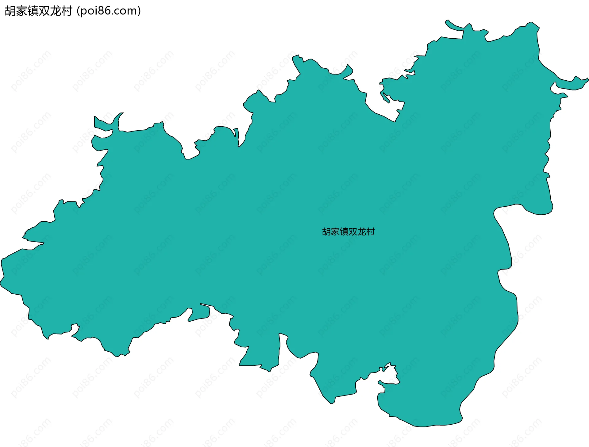 胡家镇双龙村边界地图