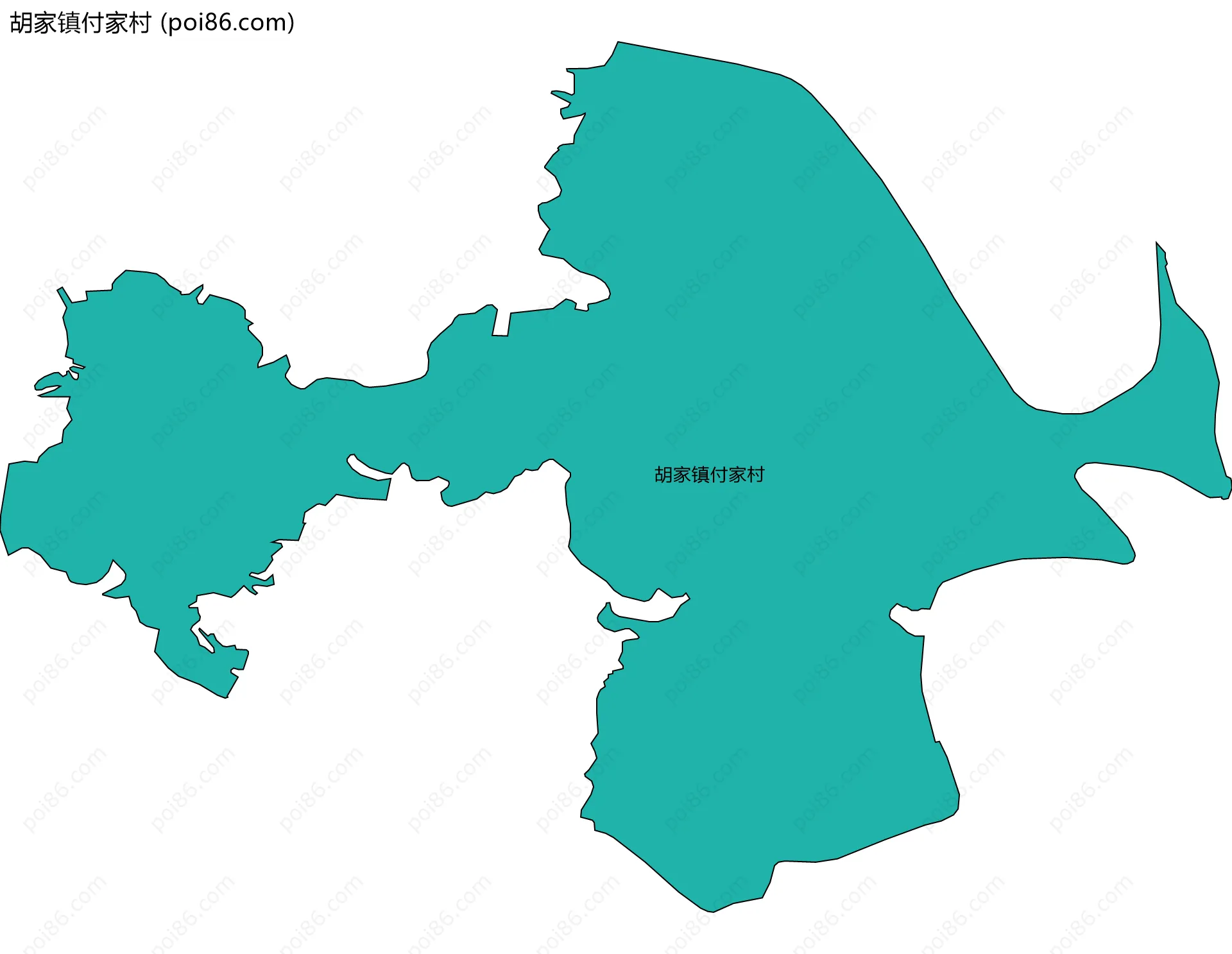胡家镇付家村边界地图