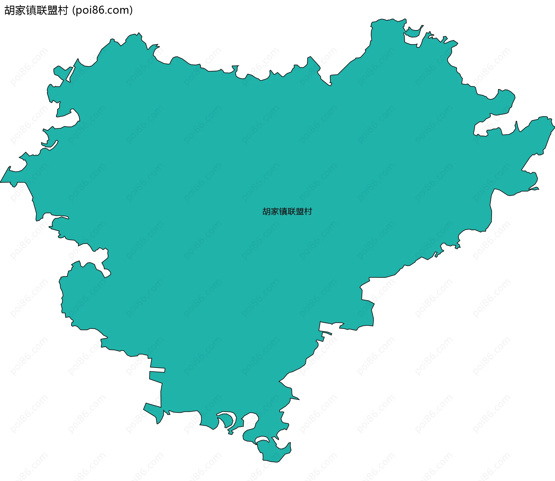 胡家镇联盟村边界地图