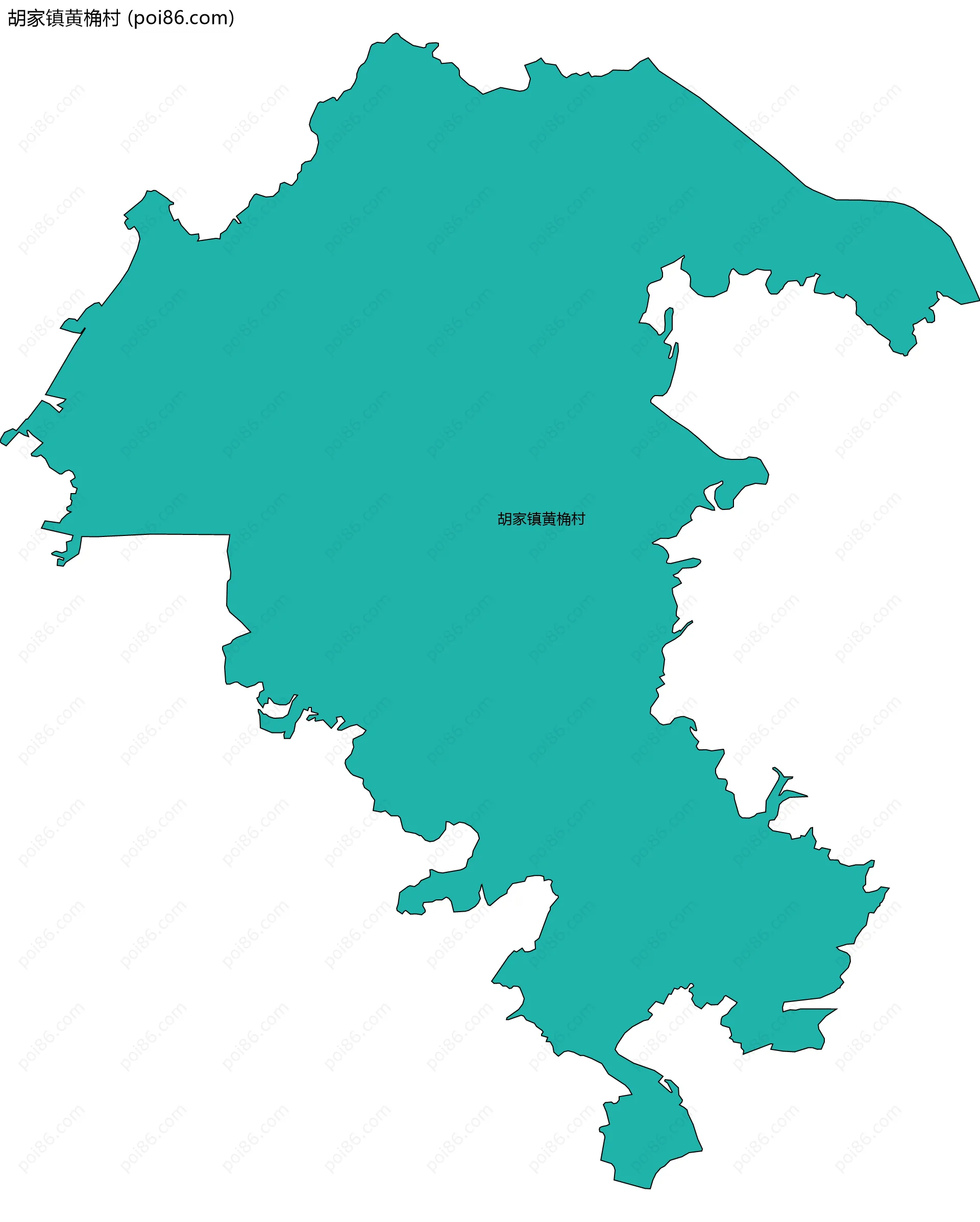 胡家镇黄桷村边界地图