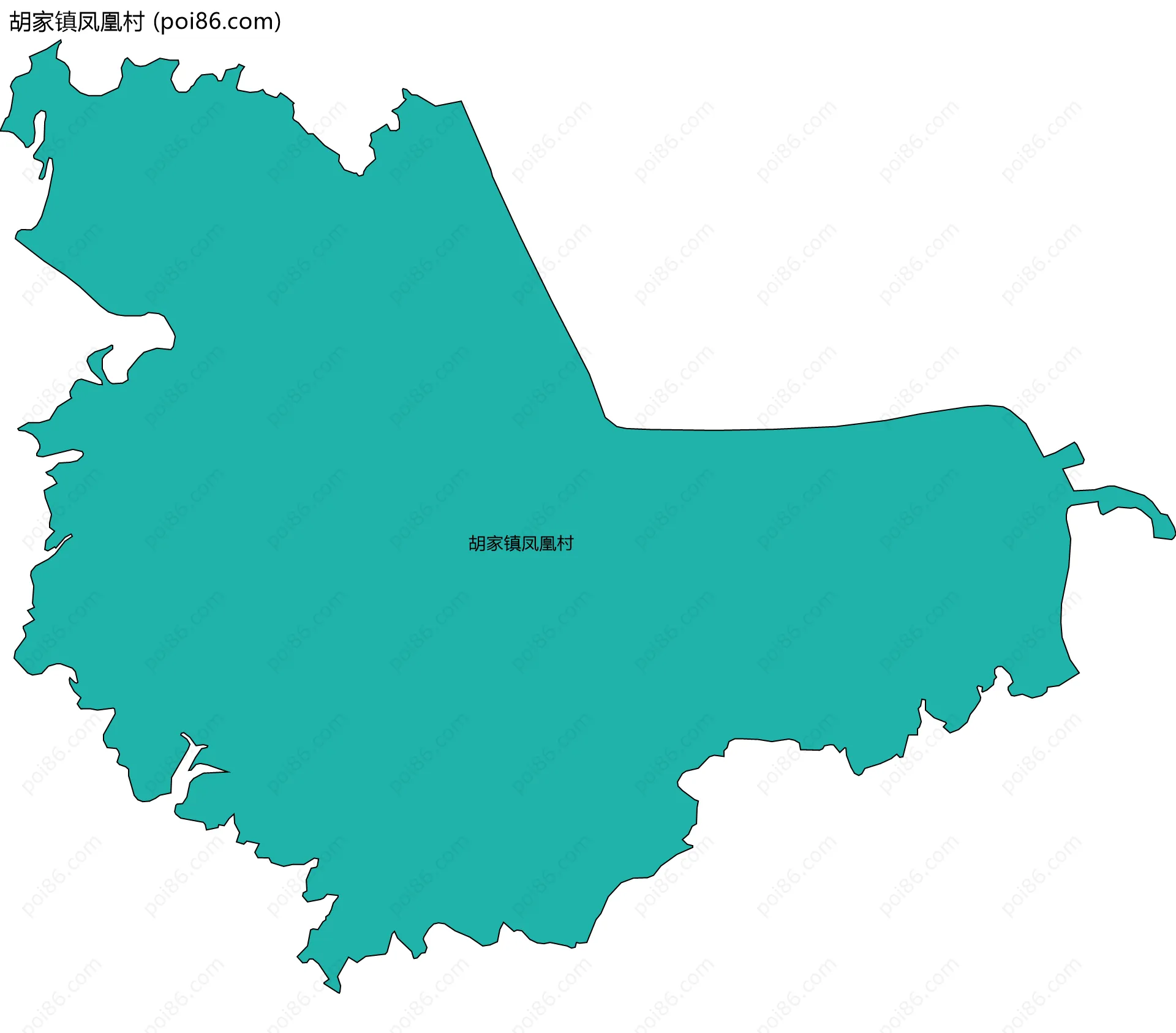胡家镇凤凰村边界地图