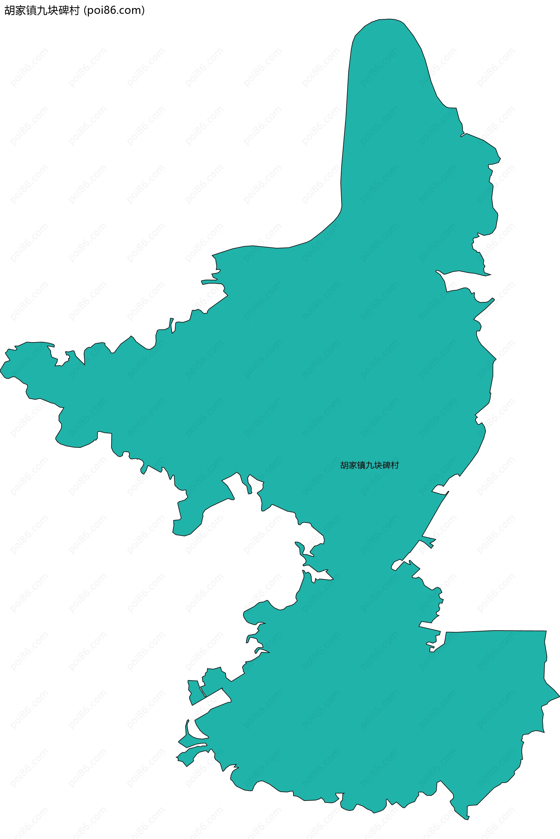 胡家镇九块碑村边界地图