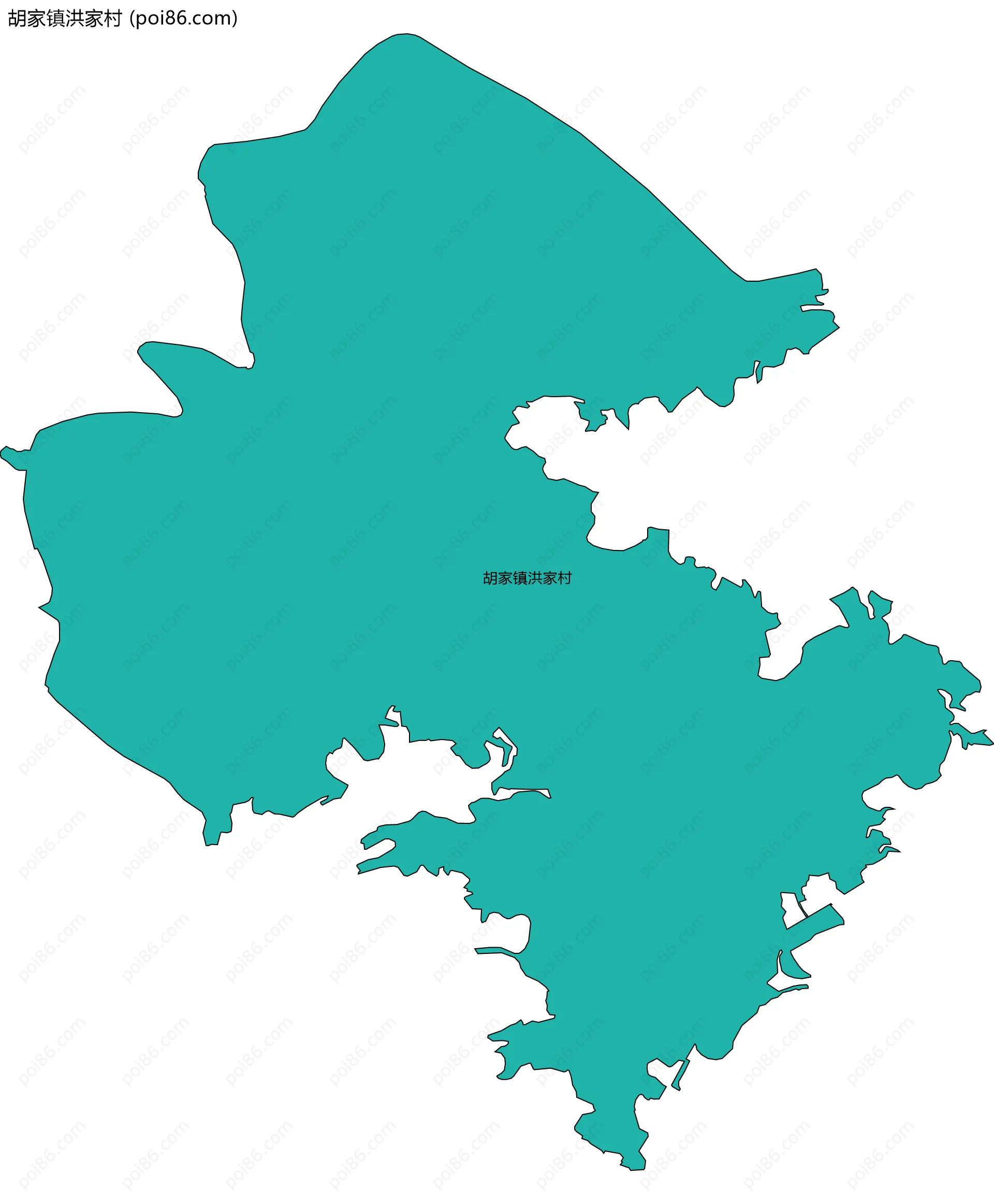 胡家镇洪家村边界地图