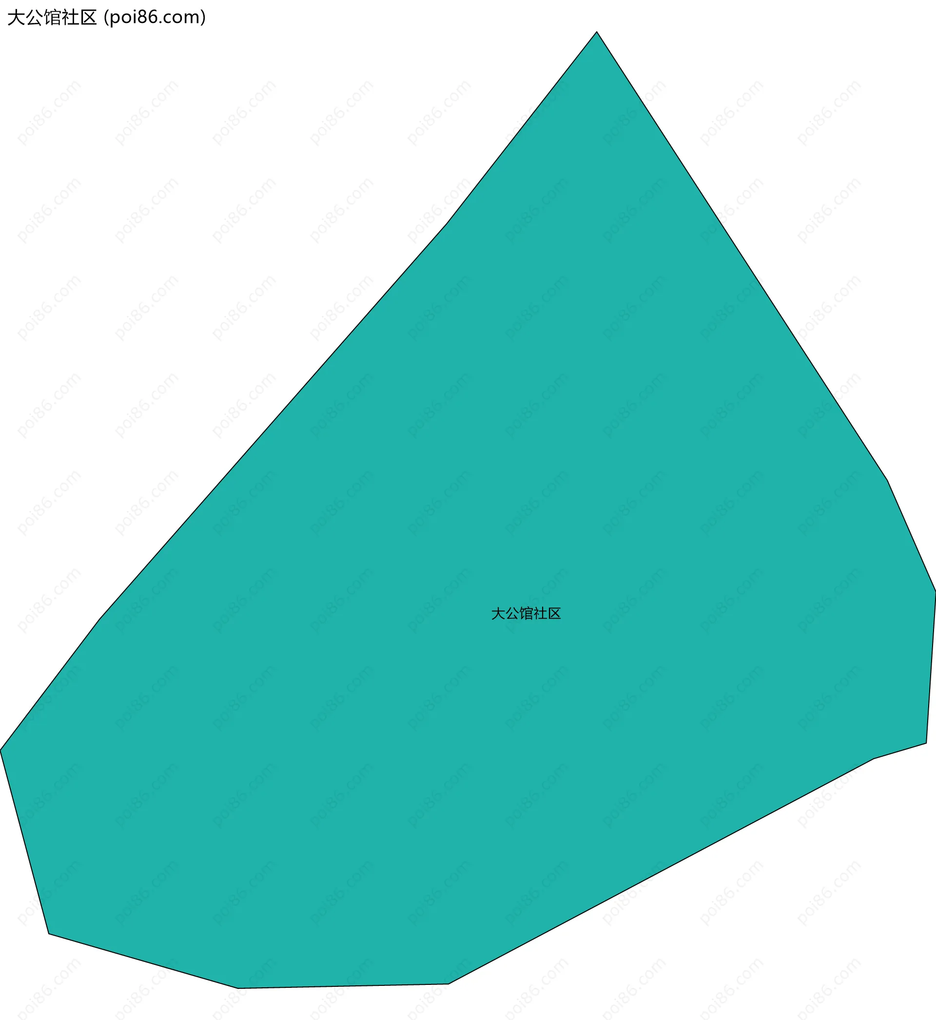 大公馆社区边界地图