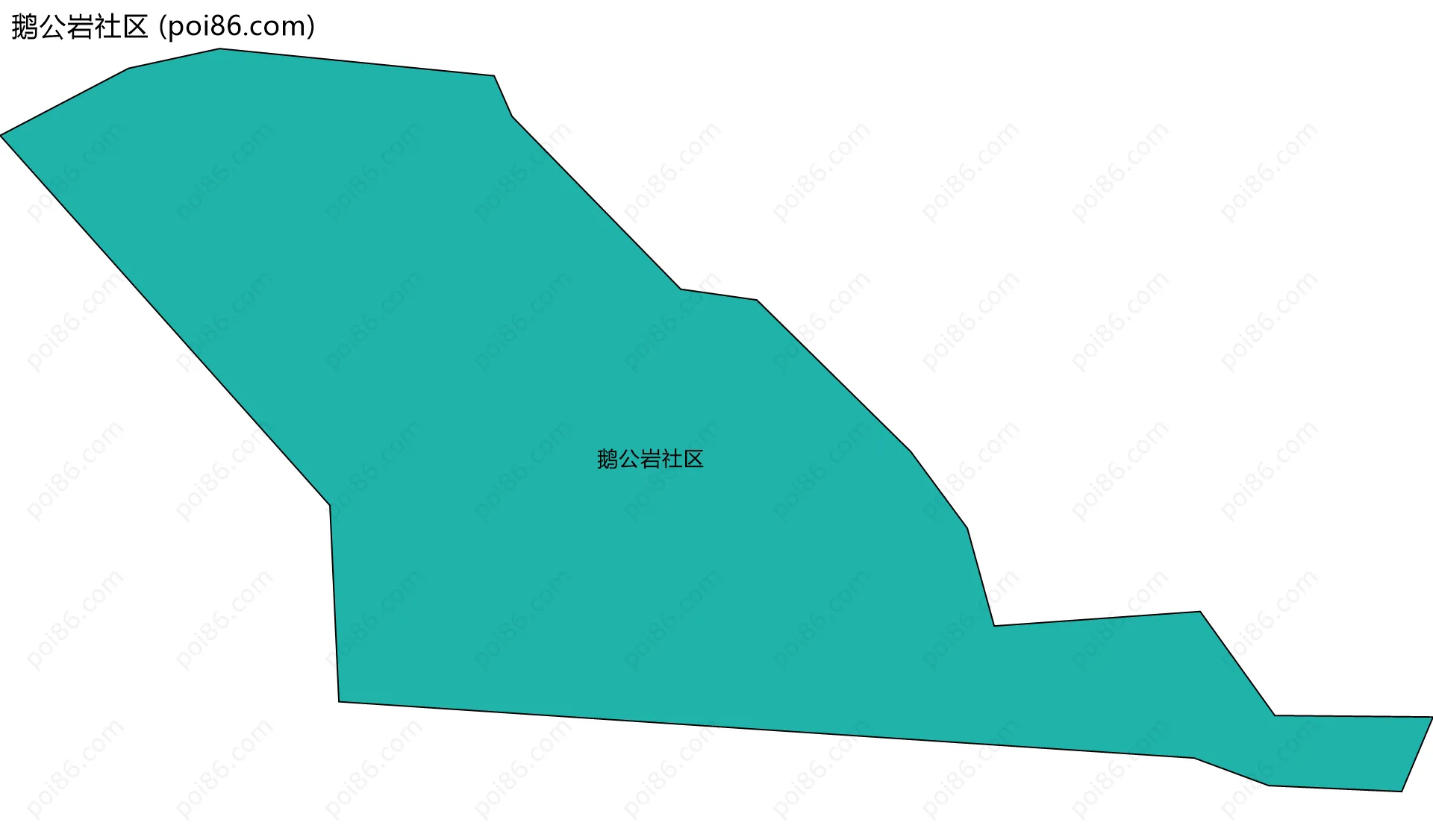 鹅公岩社区边界地图