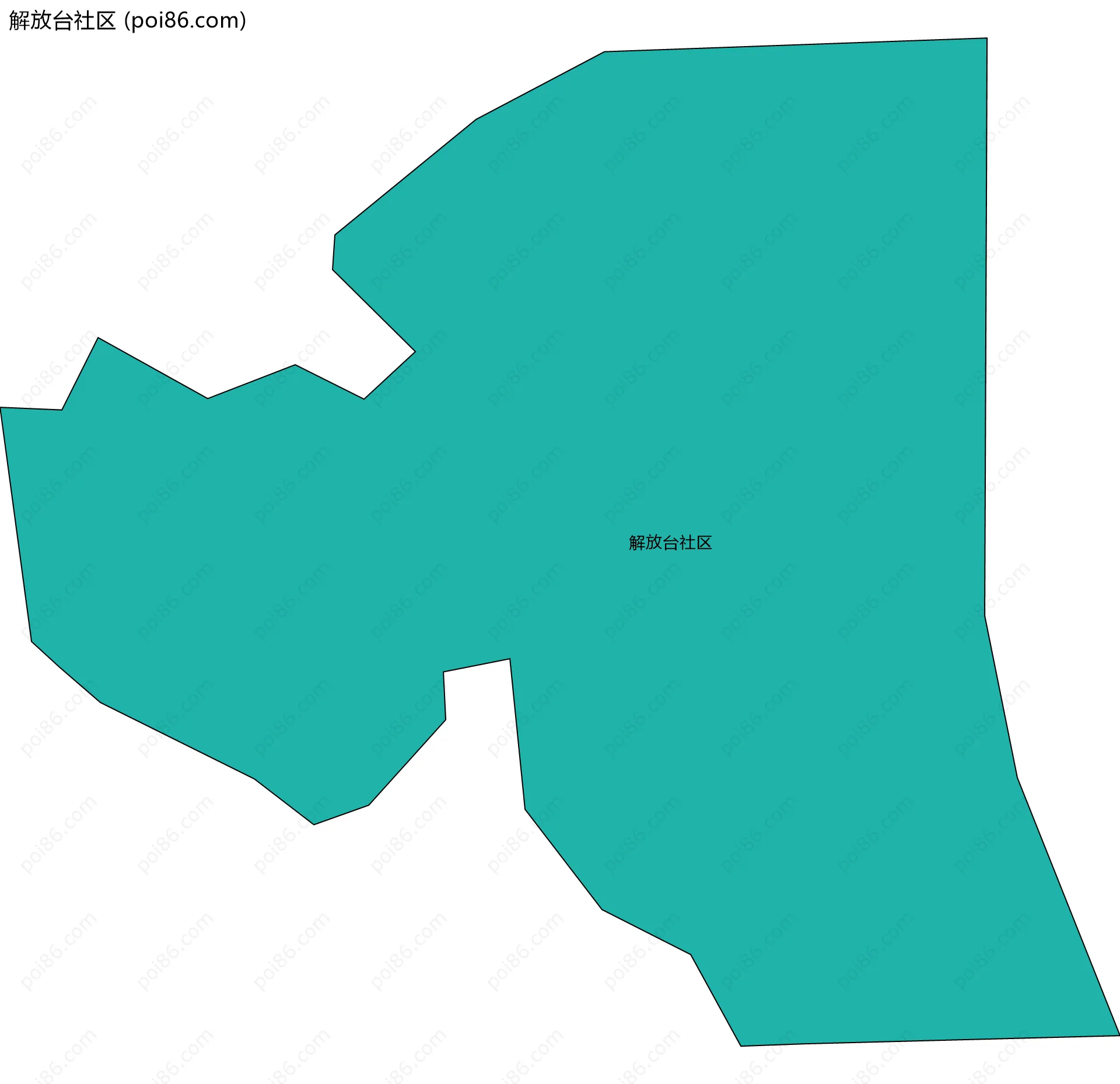 解放台社区边界地图